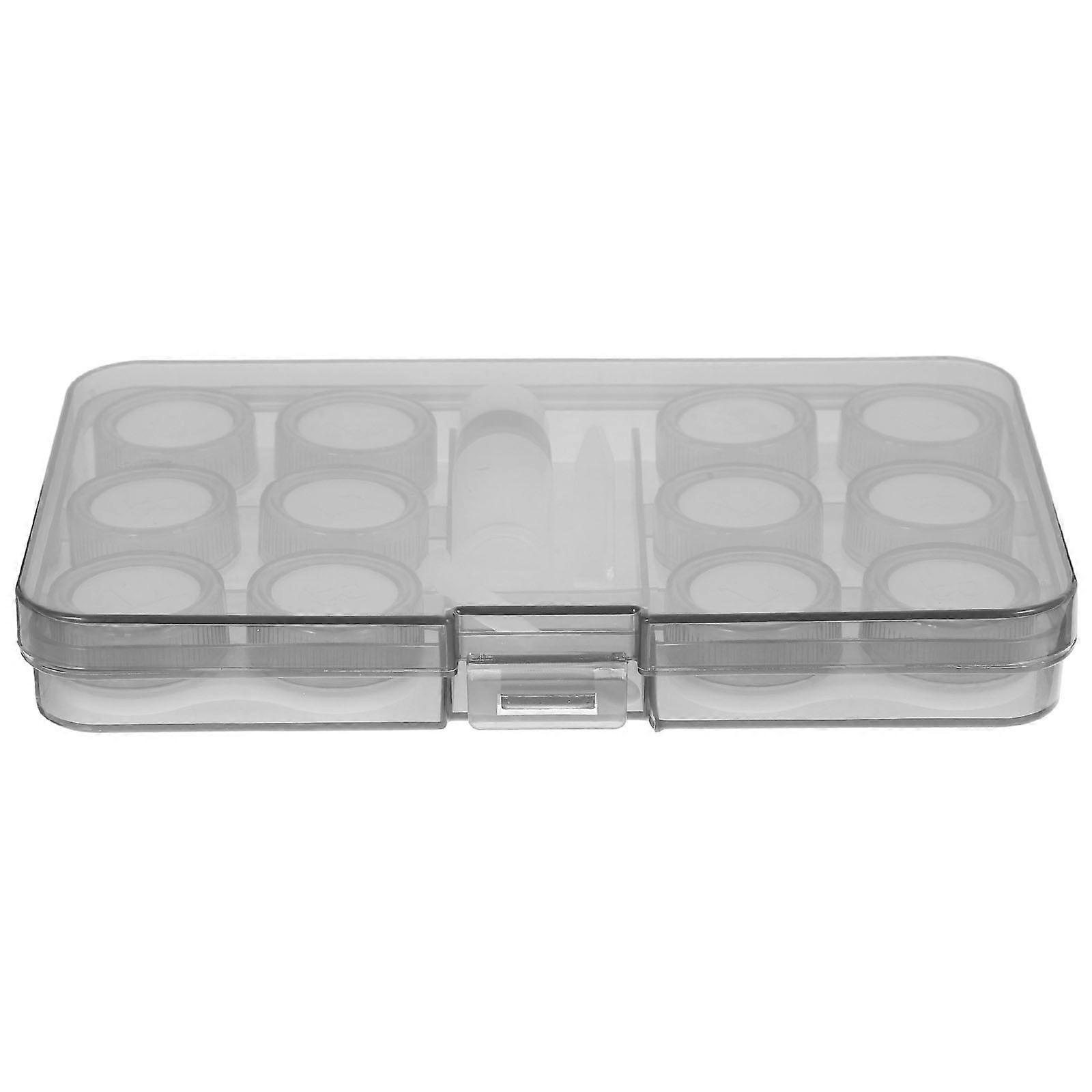 Professional Lens Storage Box Perfect For Contact Lenses Designed For Outdoor Use Grey Rectangular 4Set