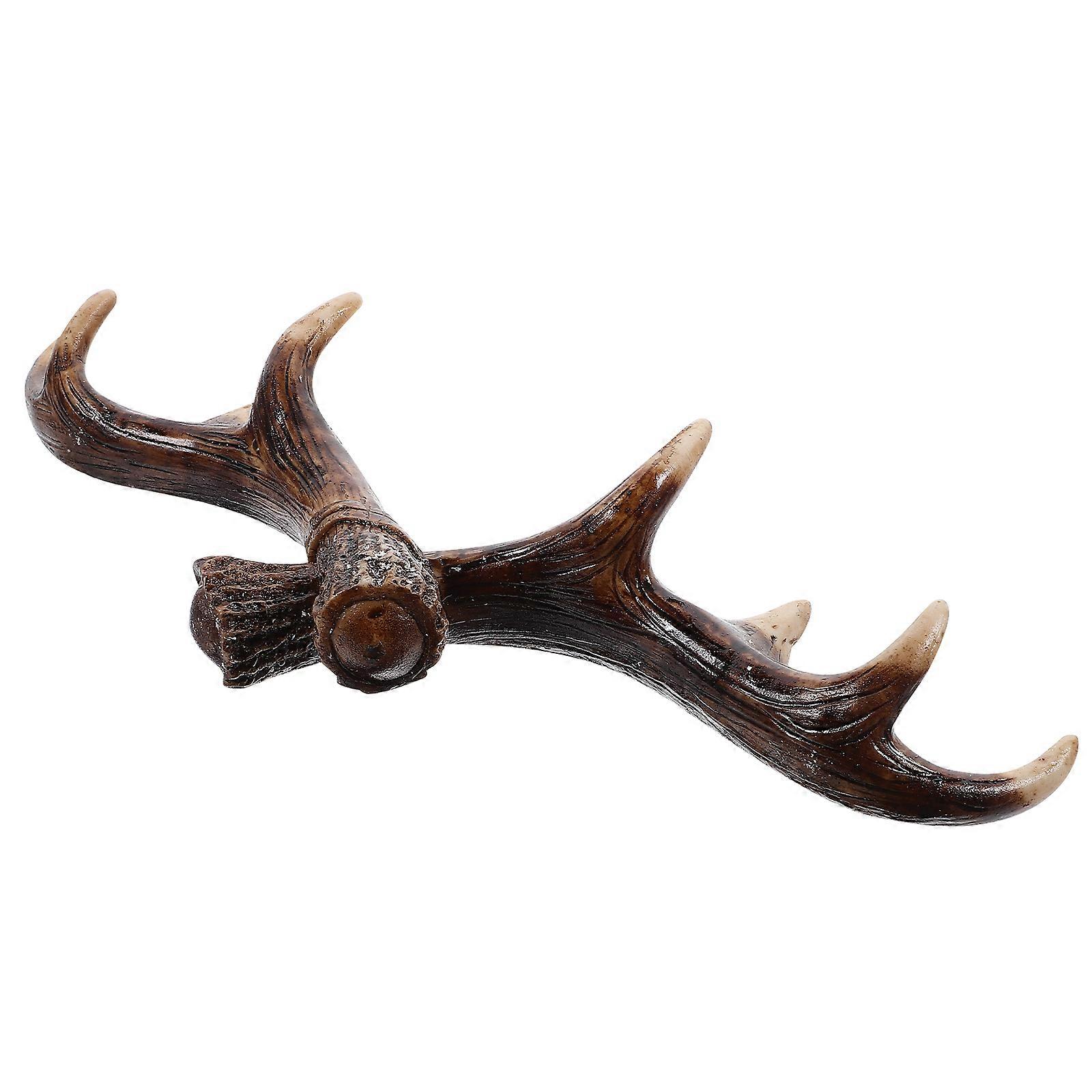 Resin Antler Decorative Hook Wall Mounted for Home Use 4Pcs