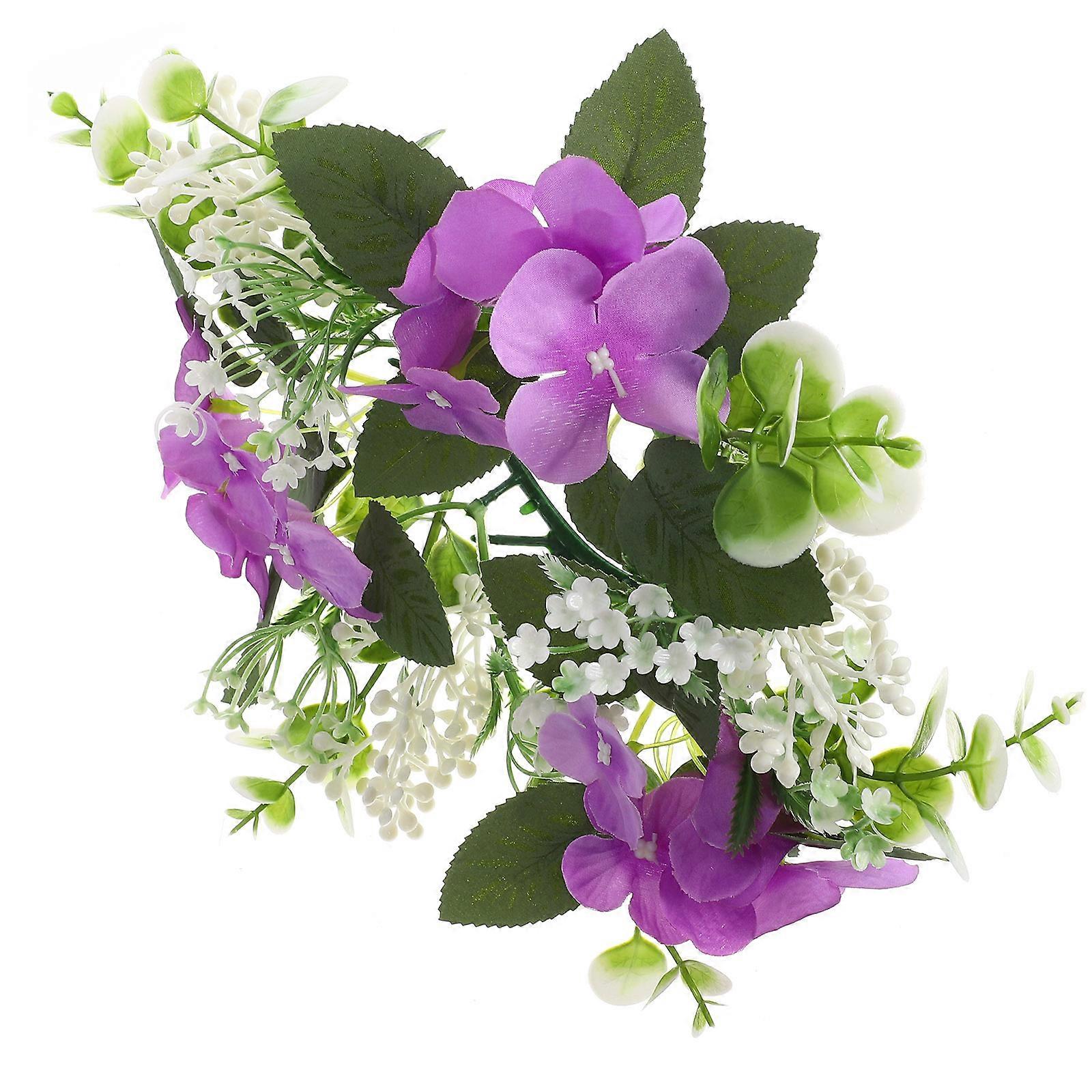 Purple Artificial Candle Ring for Party Decoration 4Pcs Candle Ring Set