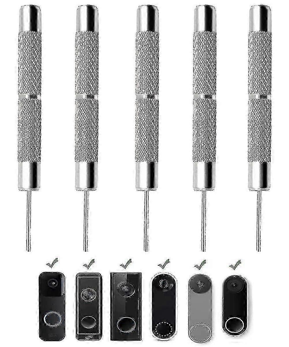 5 Pack Doorbell Removal Pin, Release Key Security Removal Tool Replacement, Remove Video Doorbell from Mount