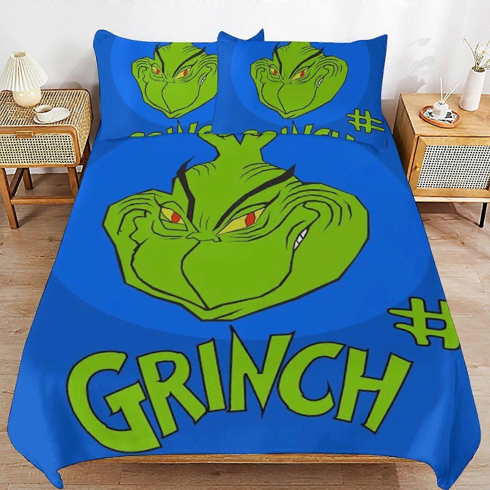 q150 The Grinch Light Feel Soft Touch Consistent Fabric Smooth Sleep Layer Duvet Cover Sets Comfort Kit d150