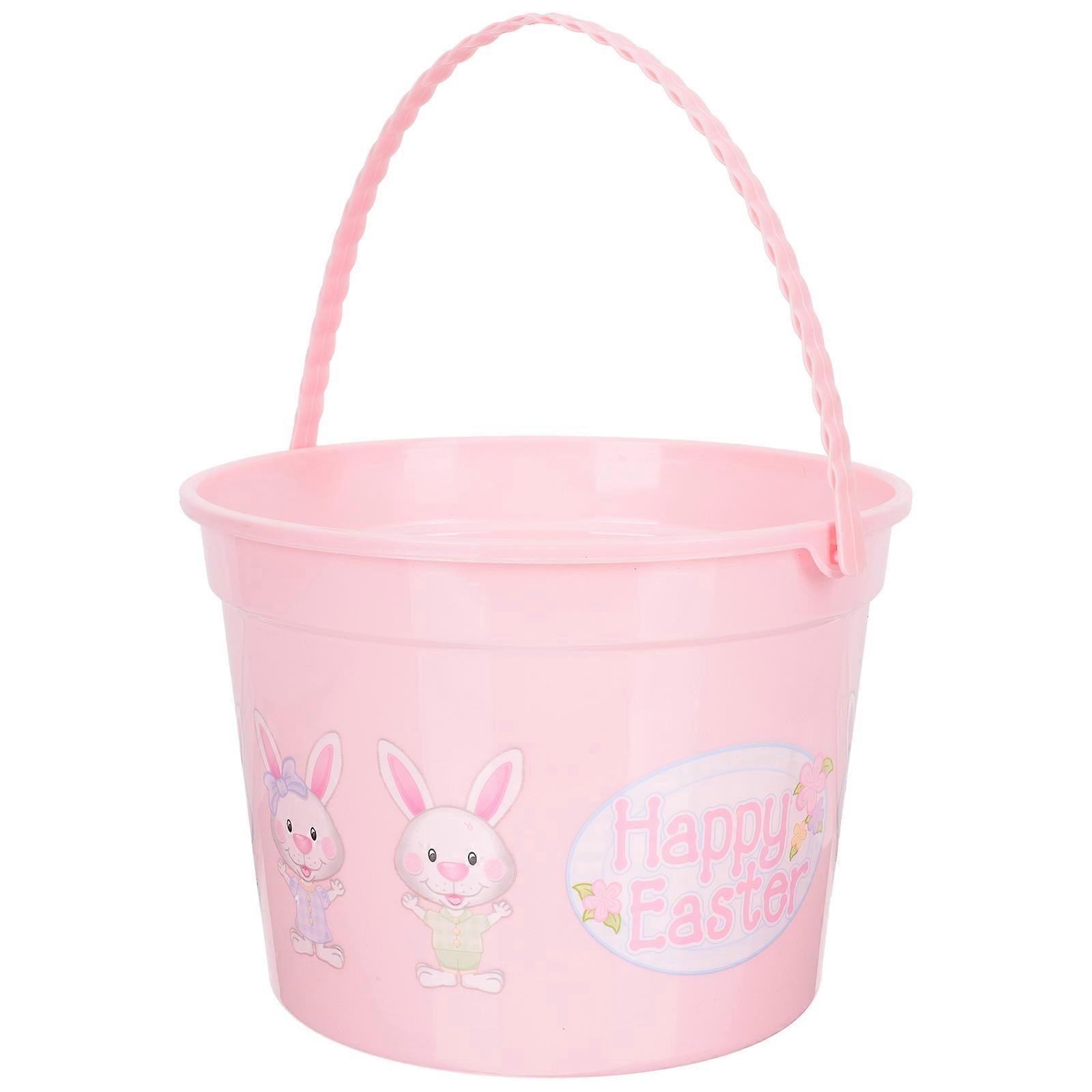 Plastic Beach Bucket for Outdoor Sand Bucket with Rabbit Pattern