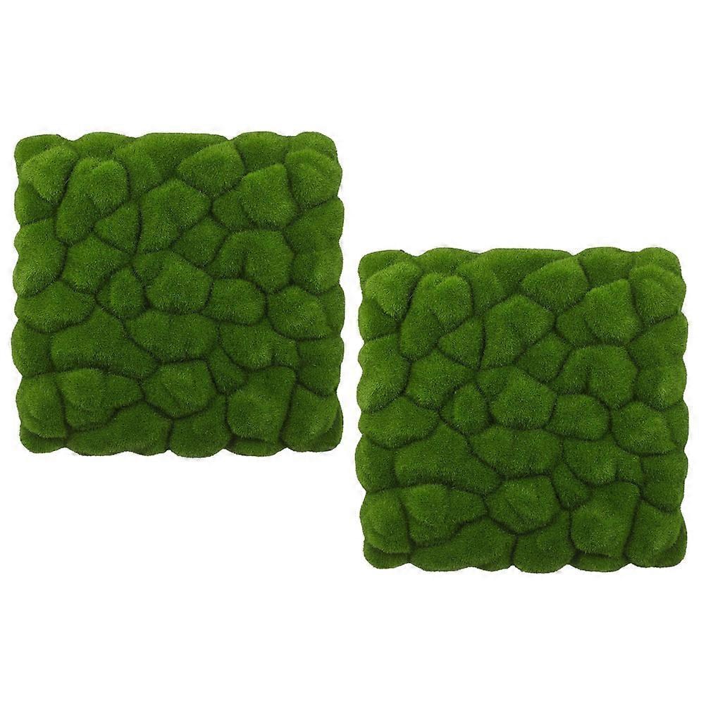 Green Artificial Moss Mat Decor for Walls with 10Pcs Moss Panels
