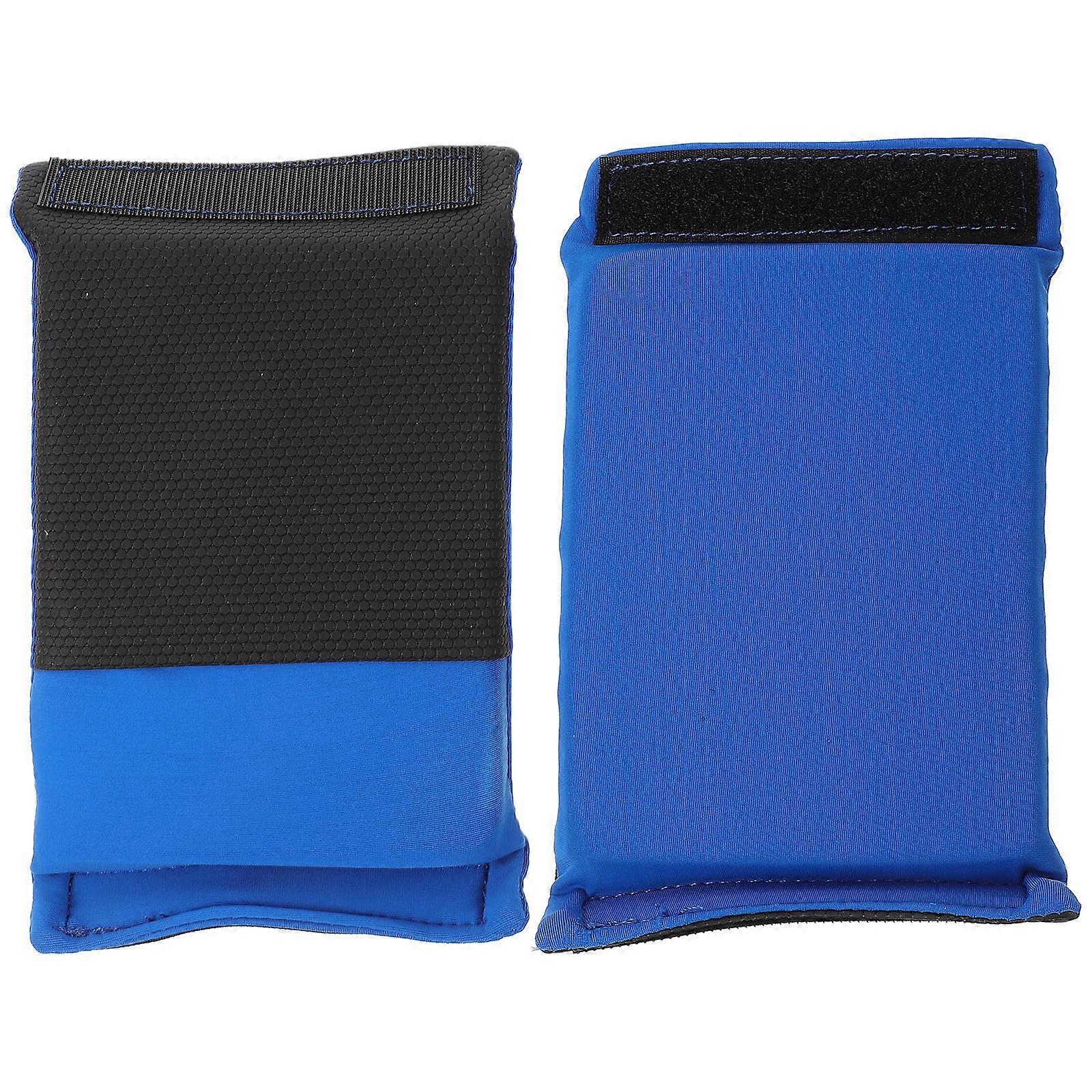 Sweat-Absorbing Crutch Pad for Crutches Dark Blue Polyester Fiber Replaceable 2Pcs