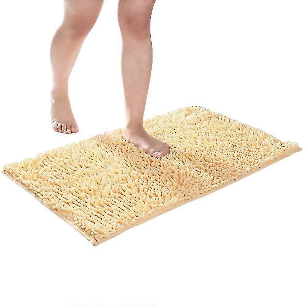 حصيرة حمام الشنيل ناعمة أشعث ومريحة فائقة الامتصاص وسميكة غير قابلة للانزلاق في الغسالة قابلة للغسل للحمام