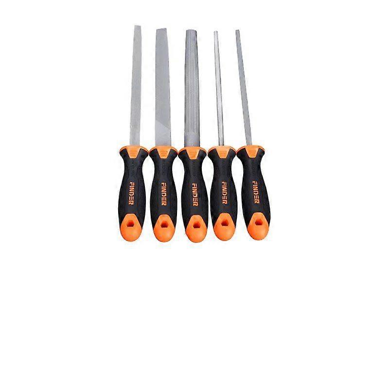 Manual steel file flat file triangle file T12 carbon steel double color handle 8 inch file tool