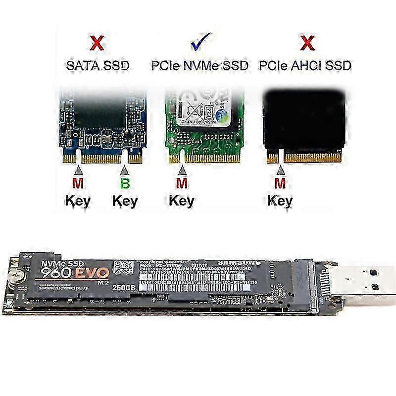 محول NVME USB M.2 NVME SSD إلى محول USB 3.1 10 جيجابت في الثانية USB3.1 Gen 2 ل M2 NVMe 2230 2242 2260 228