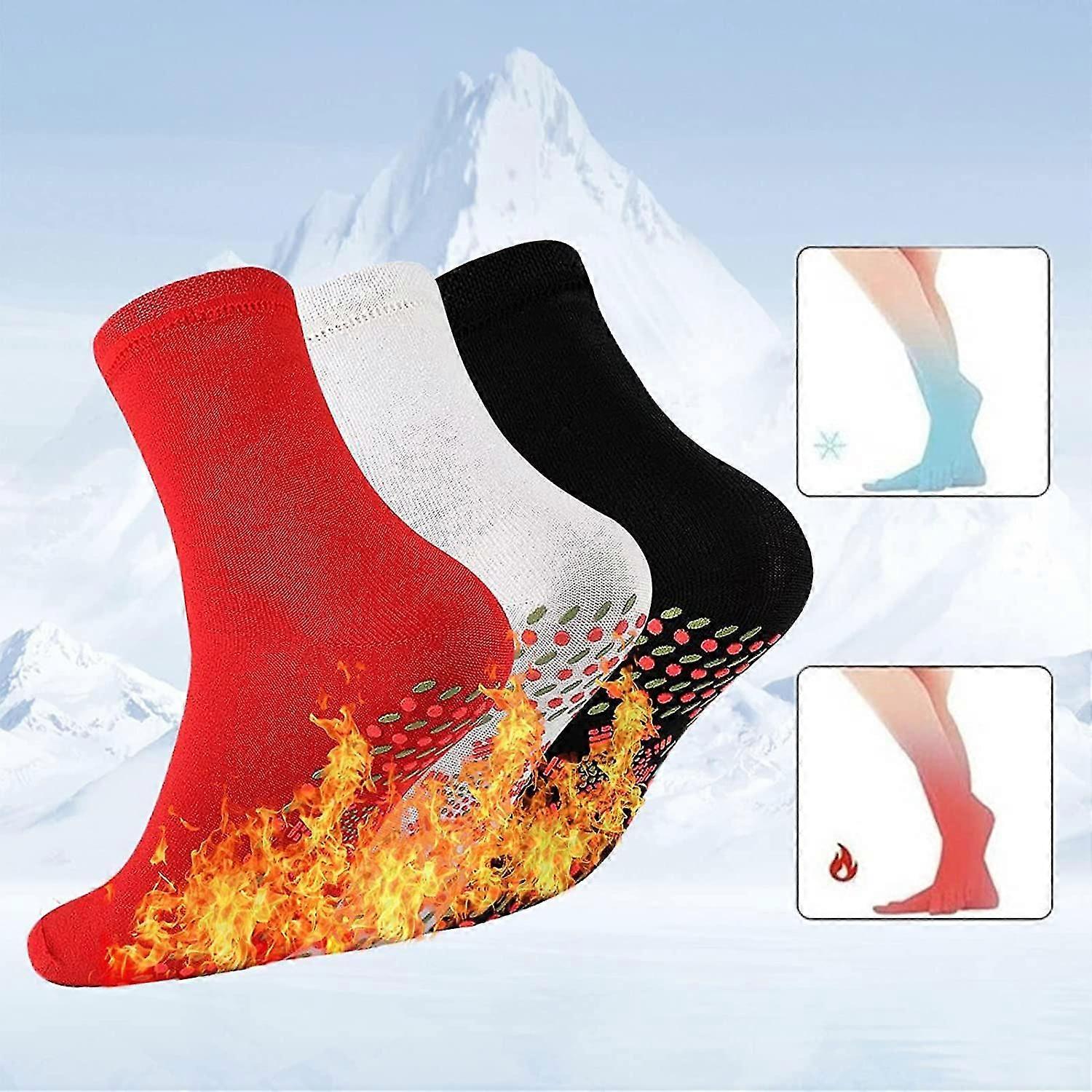 3 Pairs Self-heating Socks,self-heating Magnetic Therapy Socks,washable