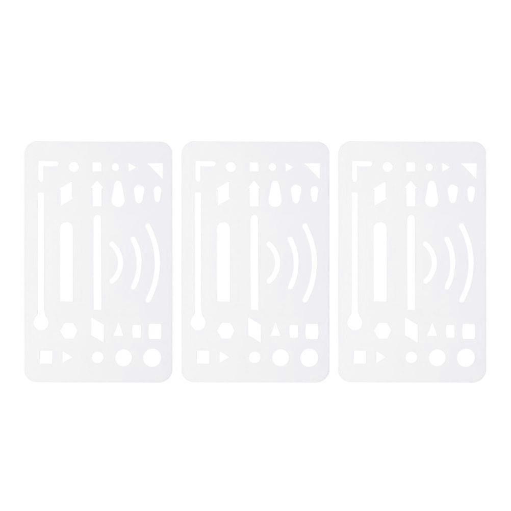 3pcs Erasing Shield Plastic Drawing Template Shield Drafting Tool Drawing Eraser Template For Mechanical Drawing And Engineering Design