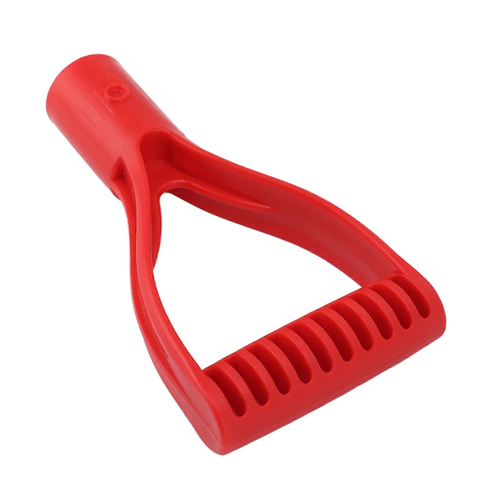 Spade Handle Plastic 32mm Inner Diameter D Grip Handle Shovel Handle Replacement for Snow Shovel Digging Raking Red 