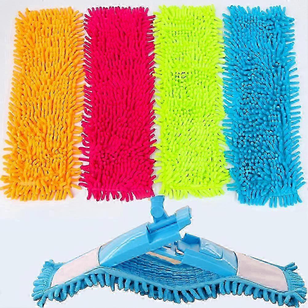 Mop Head Washable Refill Replace Dust Cloth Cleaning Wet Dry Use Chenille Pad