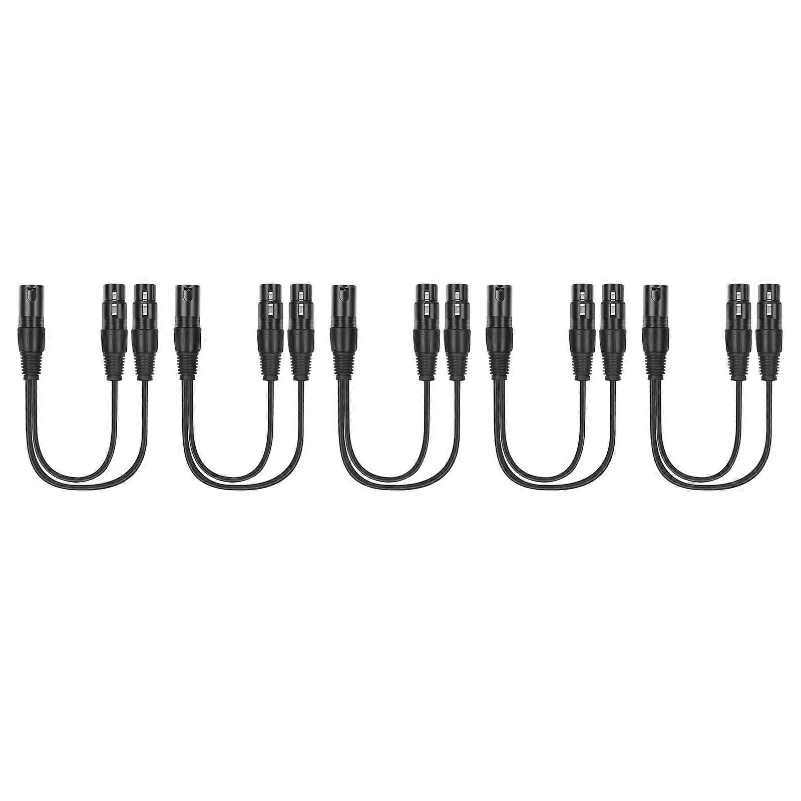 3-poliges Y-Splitterkabel für Mischpulte, zwei Mikrofonbuchsen auf einen Mikrofonstecker, symmetrisches Mikrofonadapterkabel, mehrfarbig