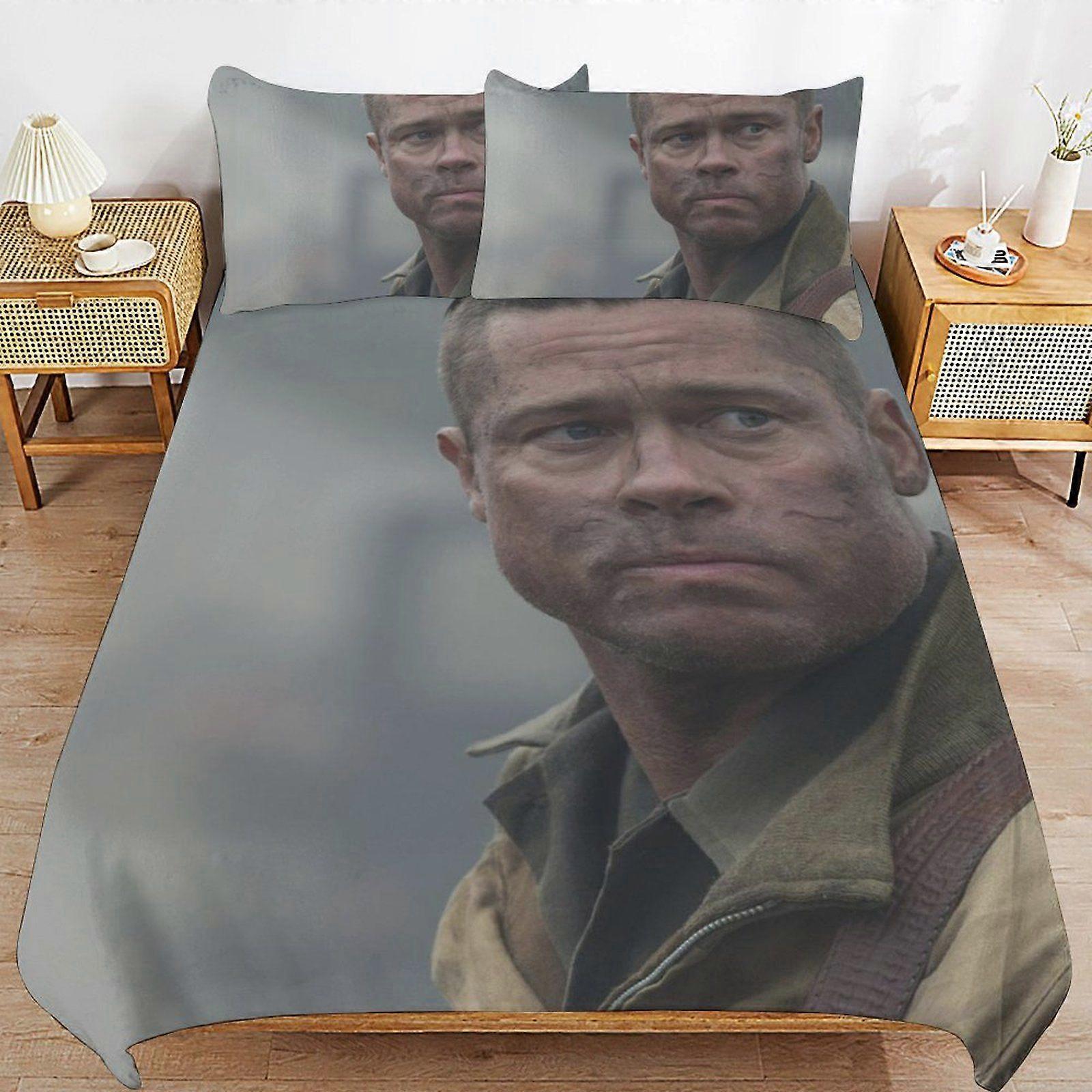 u237 Brad Pitt Breathable Layer Comfortable Feel Soft Durable Fabric Bedding Duvet Cover Sets with Secure Closure n237