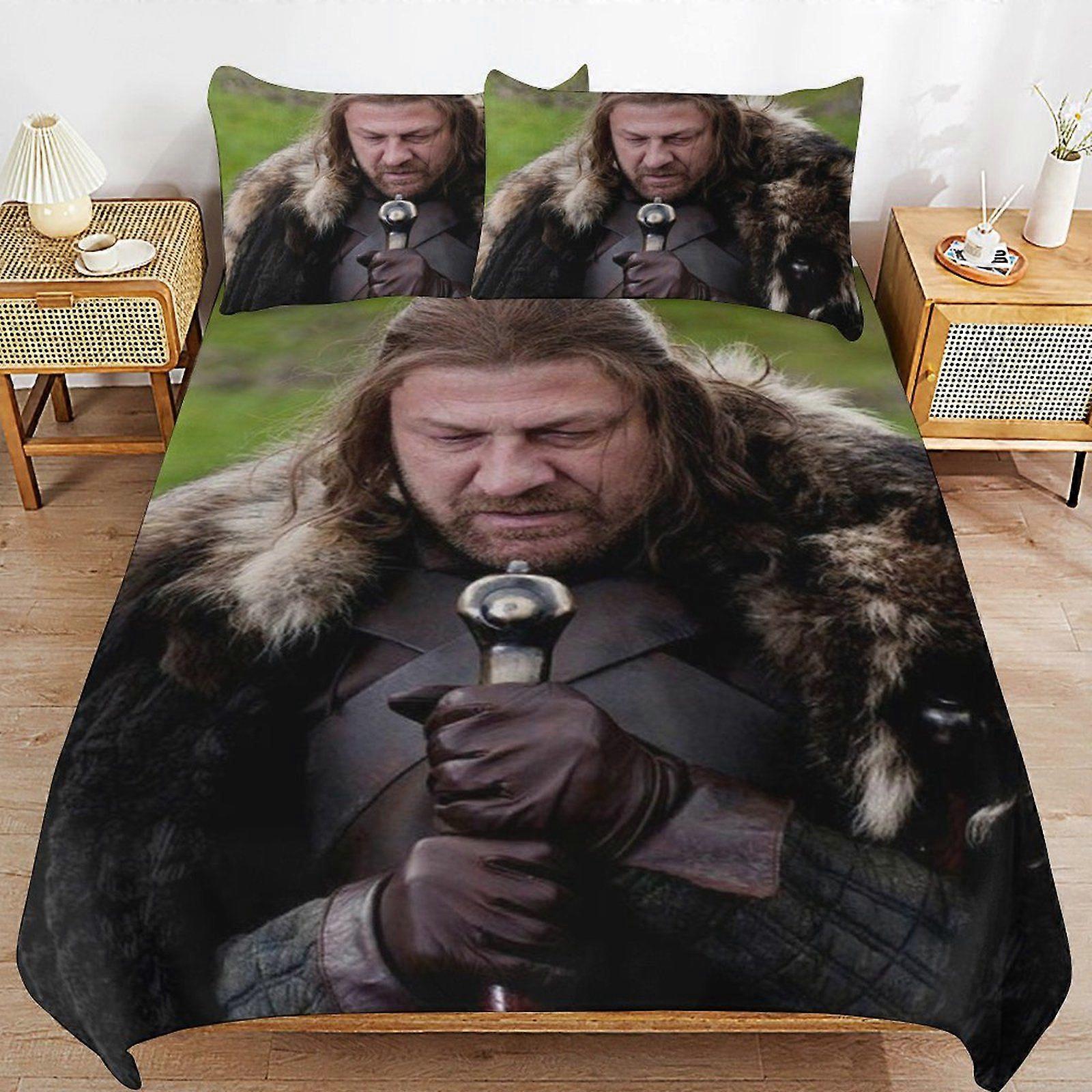 u107 Game of Thrones Quality Weave Breathable Surface Soft Finish Durable Zipper Duvet Cover Sets for Comfort Sleep n107