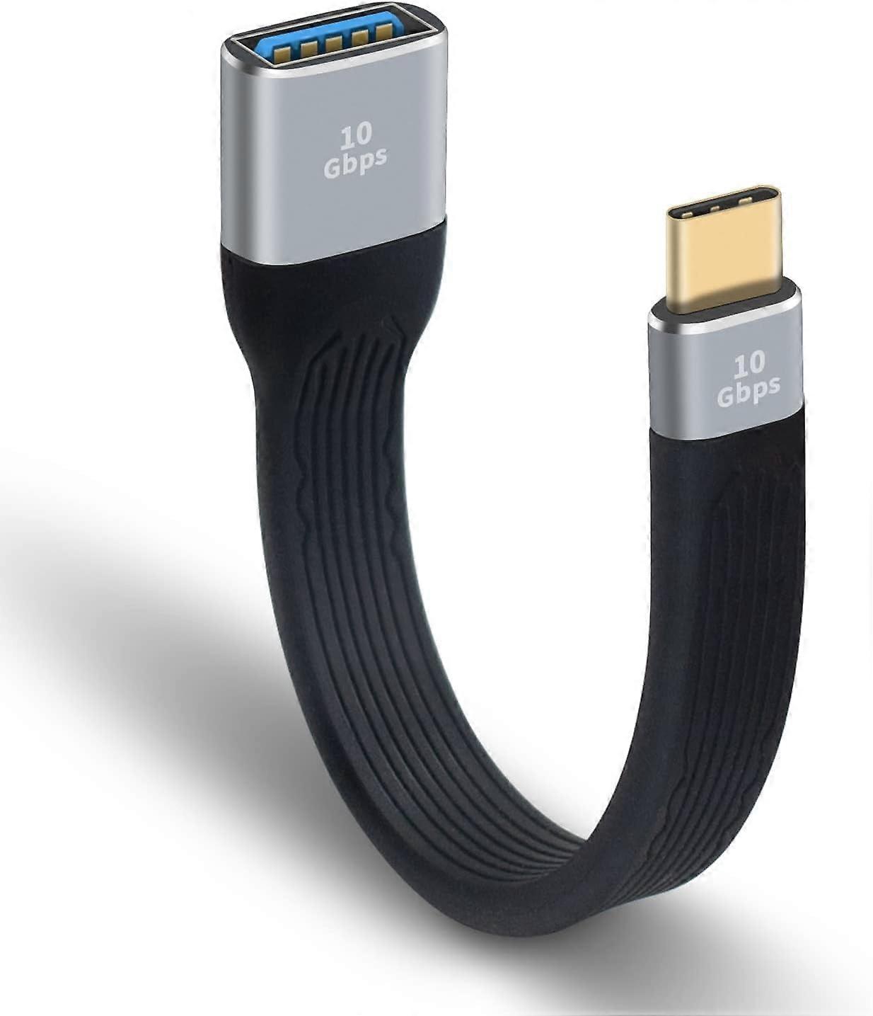 USB C Male to USB A Female Adapter Cable, USB-C to USB 3.0 Adapter 10Gbps, USB C to USB A Adapter Charger Flexible Flat