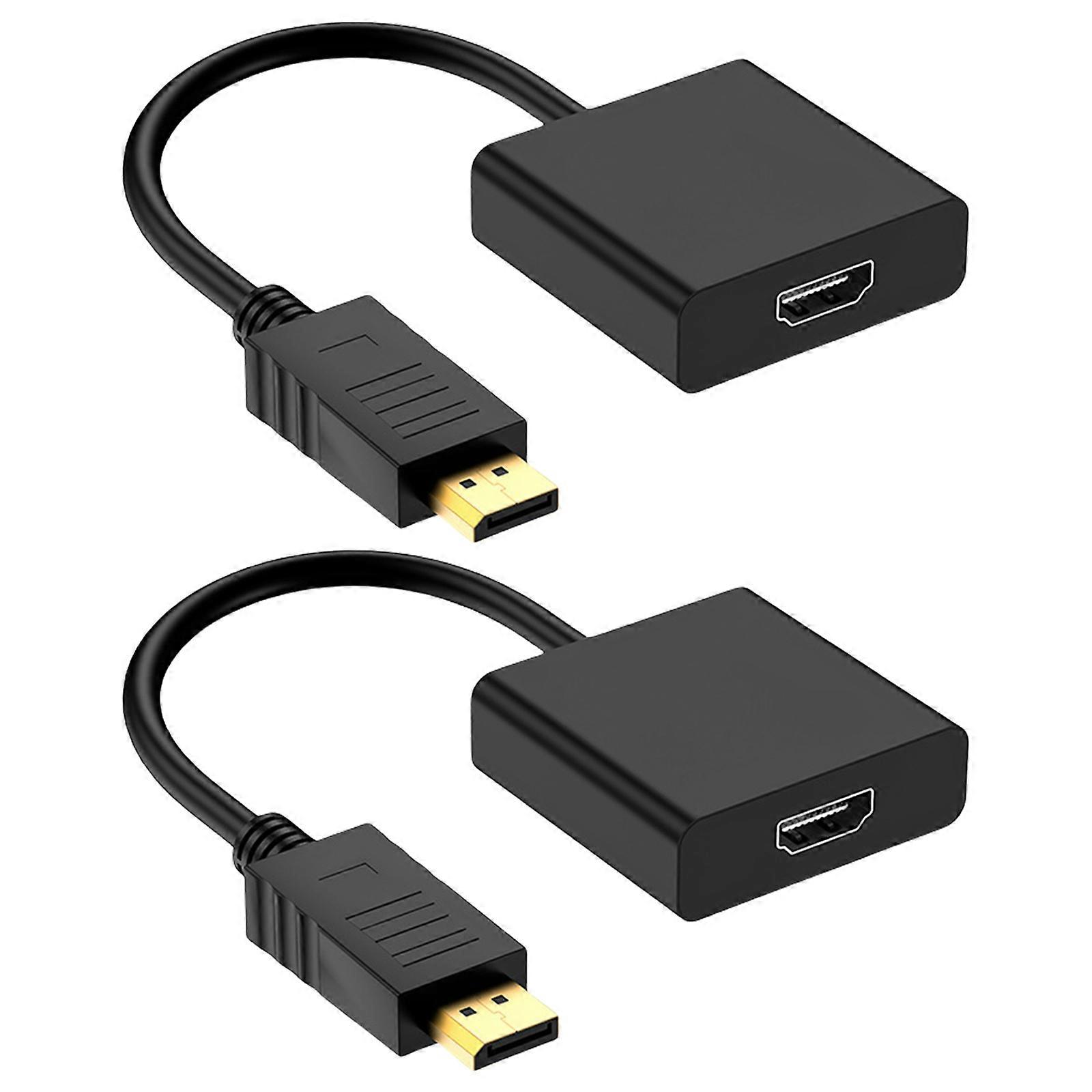 DP to Hdmis Converter Cable Plugs and Play No Driver Required for Window Systems Office Presentations Multicolor