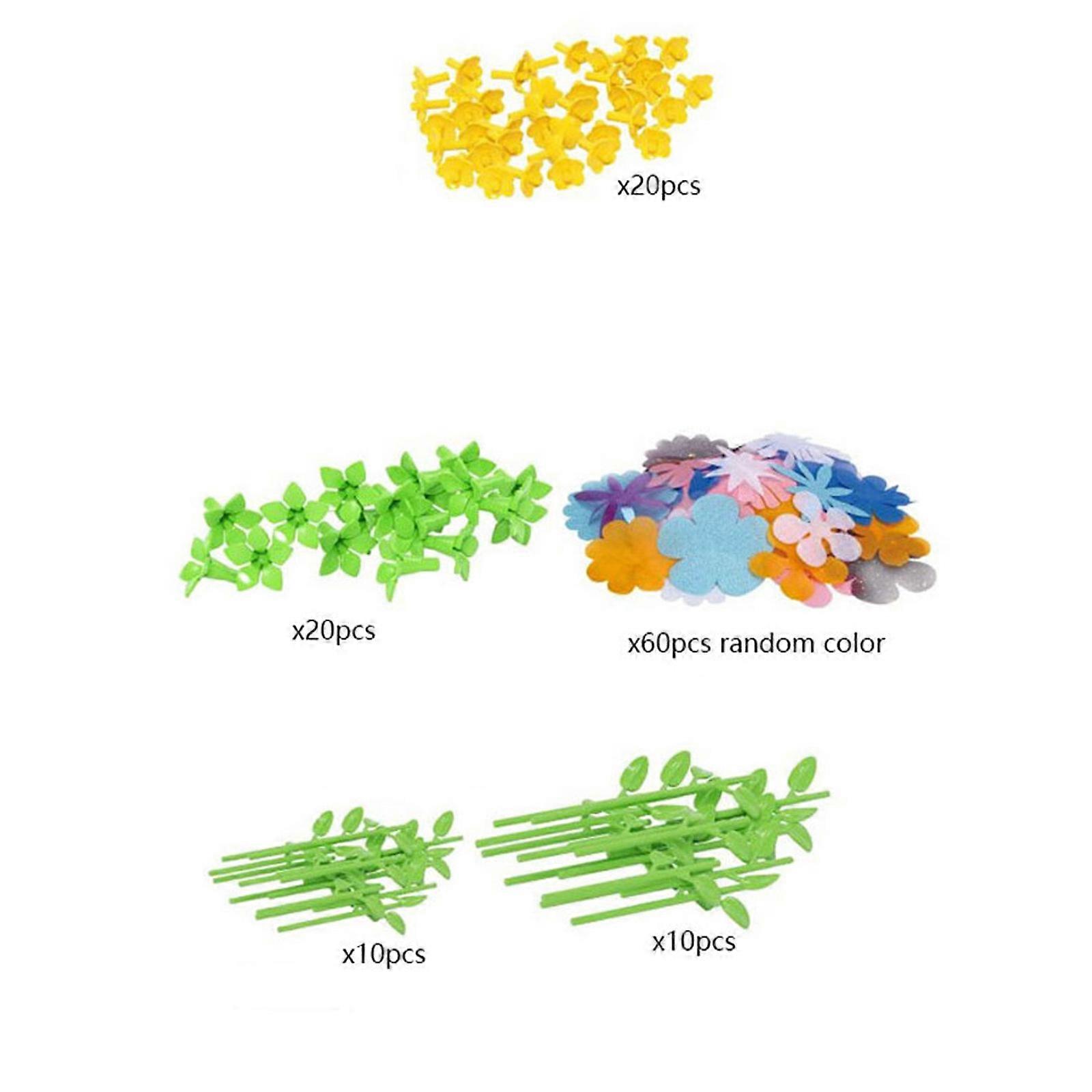 Kids Fabric Flower Bouquet Press Machine Craft  Toy For Creative Art Project And Parent Child Party Gathering Activity Multicolor