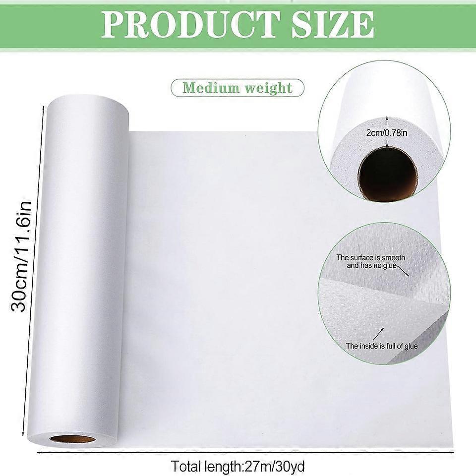 KRABALL 1PC Medium Weight Interfacing Fabric Non-Woven Fusible Interfacing Single-Sided Fusible Interfacing for Sewing DIY Craft