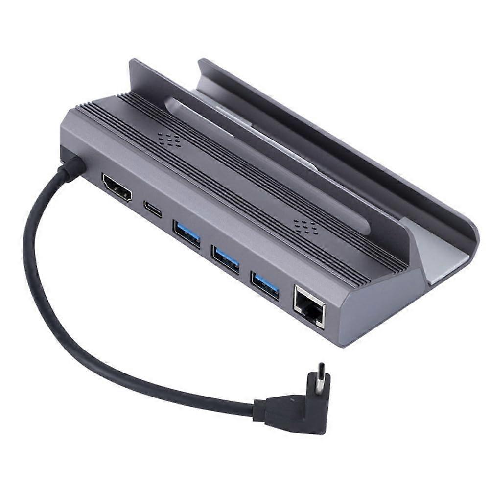 USB C Hub 6 in 1 Docking Station with 4K60Hz HDMI RJ45 PD100W USB 3.0 Aluminum for Laptop