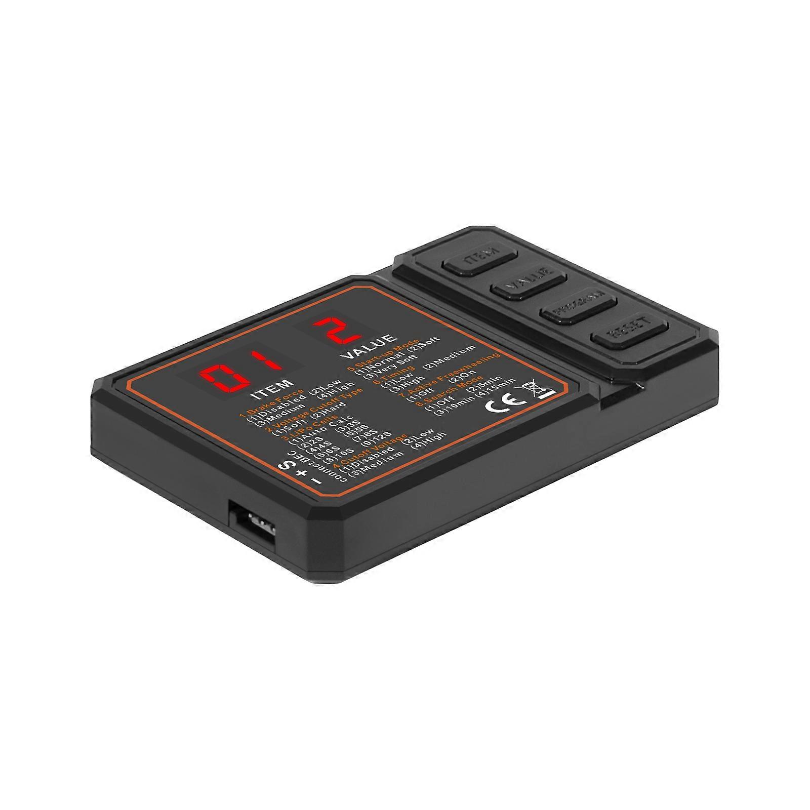 LCD Display Brushless Speed Controller Programming Card Easy to Operate Programming Card for Car Model Setting Multicolor