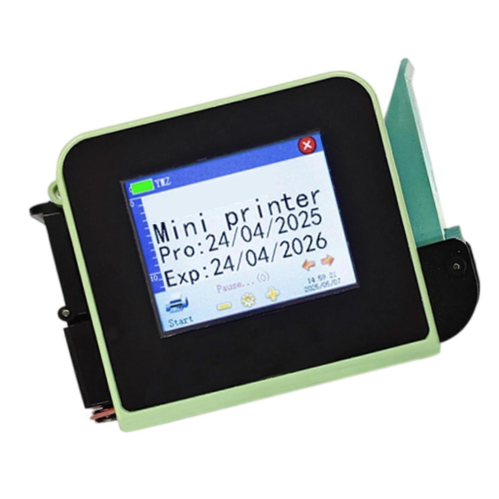 Portable 12.7mm Mini Printer Portable Printer QR Bar Batch Code Date Number Expiry Handheld Inkjet Printer Label Multicolor