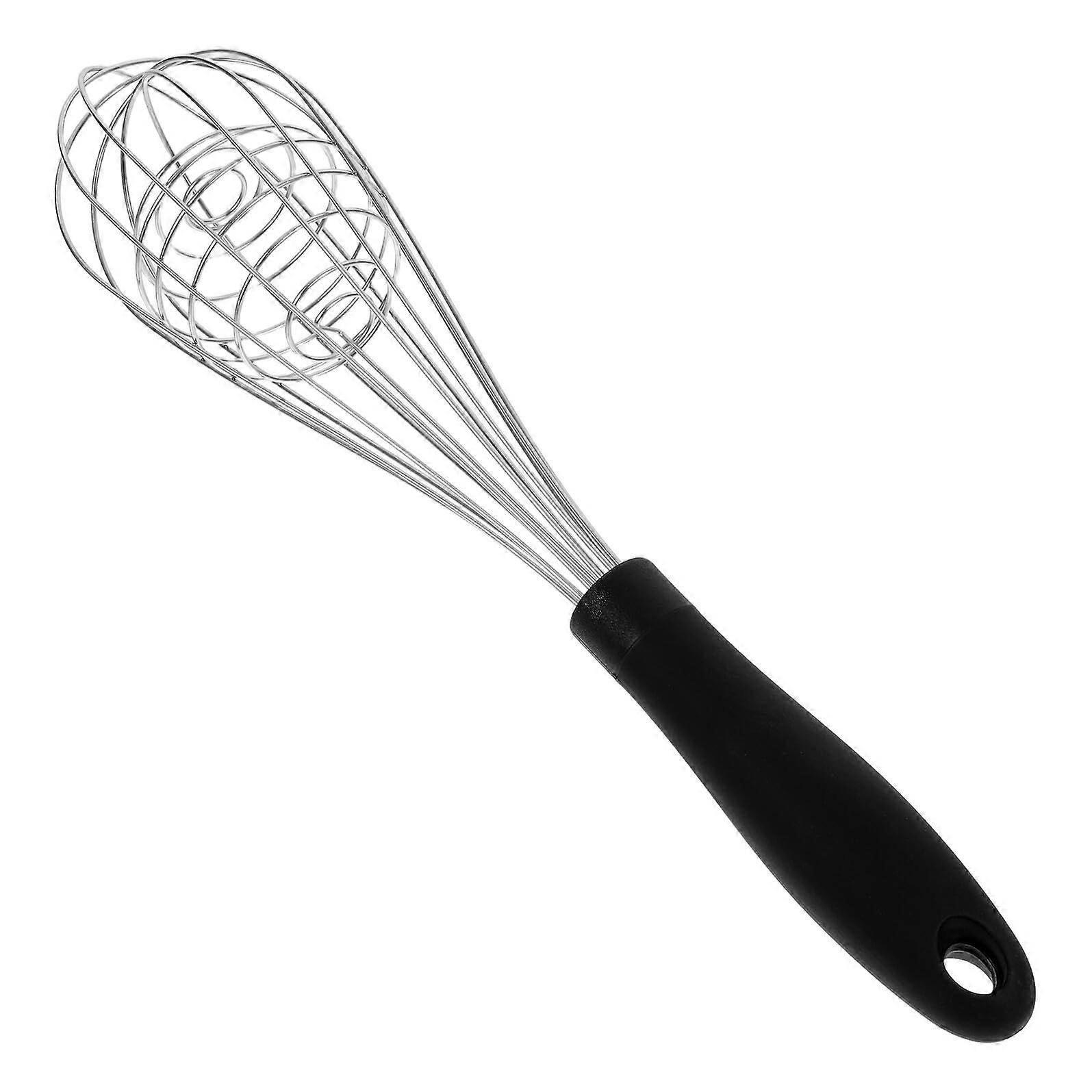 Stainless Steel Manual Egg Beater Rotating Whisk for Baking, Batter and Egg Mixing