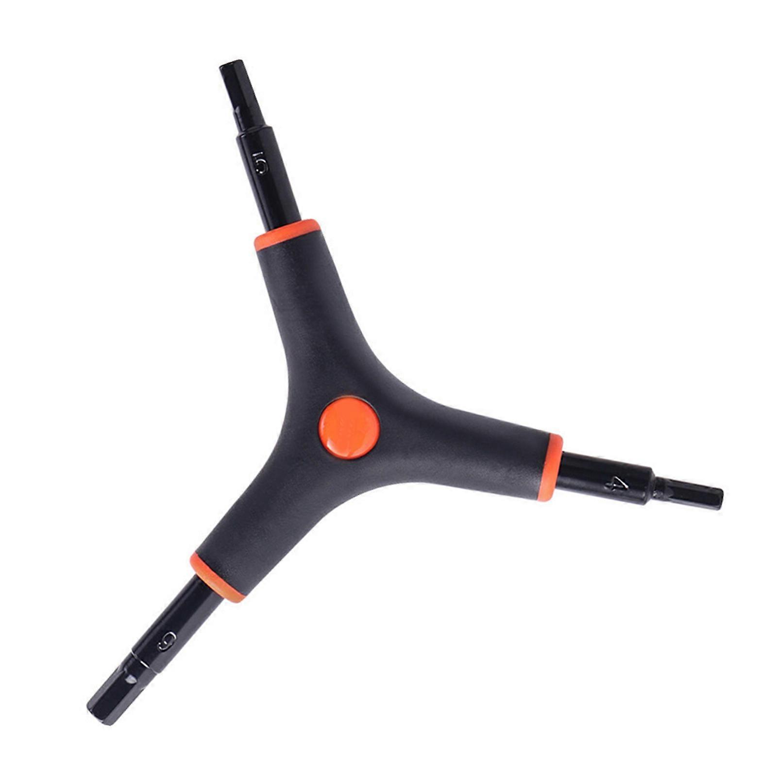 High Strength Bicycles Repair Wrench 3 Way Y Type Hexagonal Wrench Wear Resistant Inner Hexagonal Spanner Repair Tool Multicolor