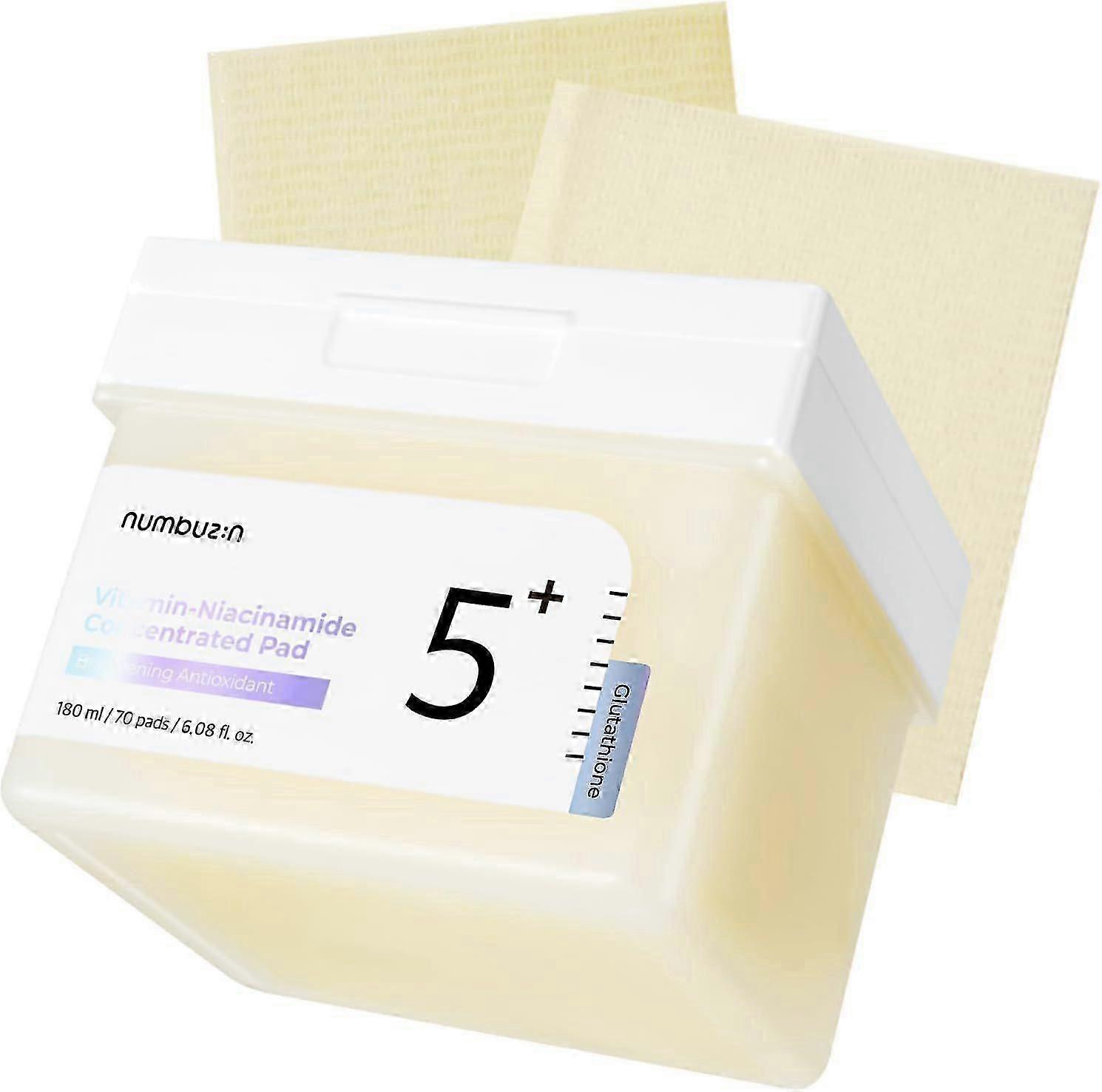 No.5 Toner Pads with Vitamin and Niacinamide, Double-Sided for Exfoliation and Hyperpigmentation Care in Skincare