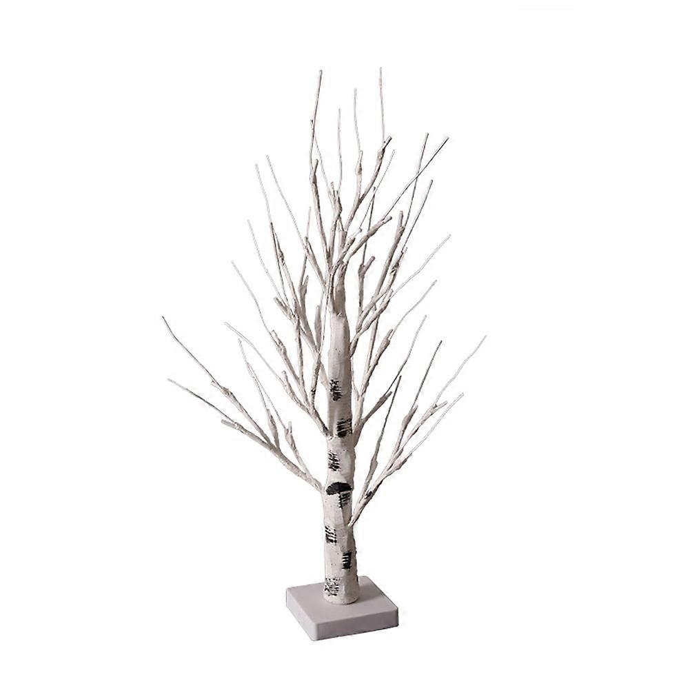 Tabletop Tree, White Tree with LED Lights, Warm White Small Tree Lights Battery Powered Timer, Ligh