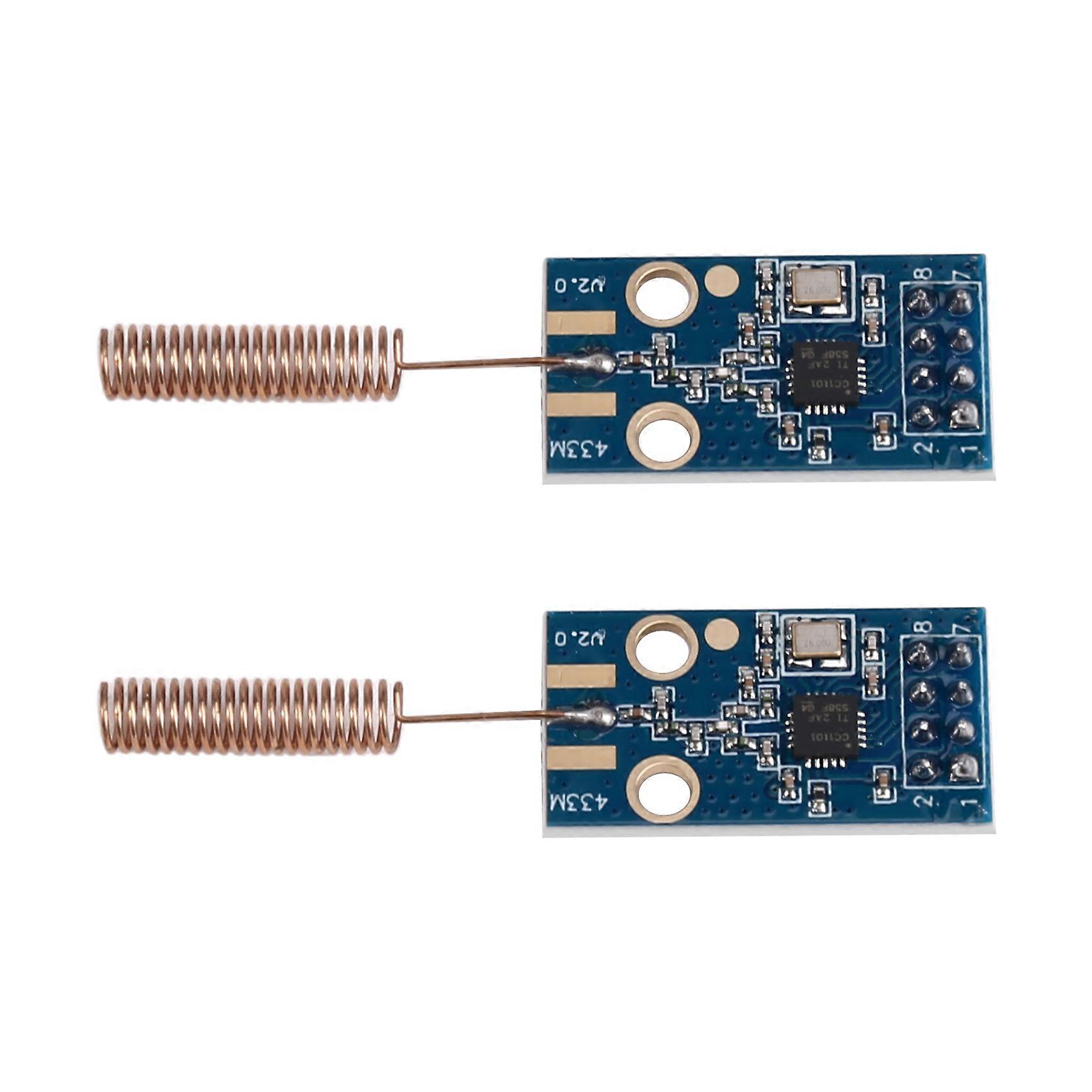 2 Stück CC1101 Drahtloses Transceiver-Modul 433 MHz Entfernungsübertragungsplatine Drahtloses Transceiver-Modul