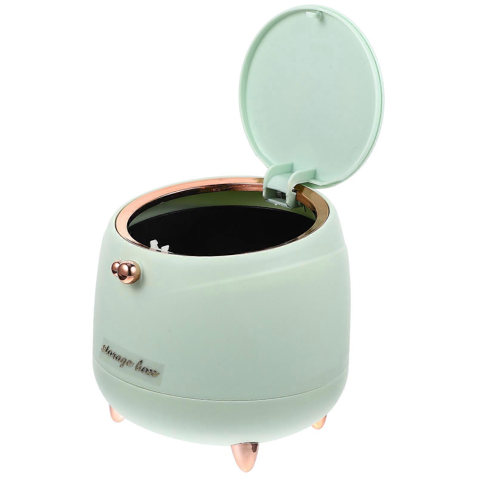 Mini Trash Can Press Type Table Trash Can Small Trash Can With Lid Desk Garbage Bin