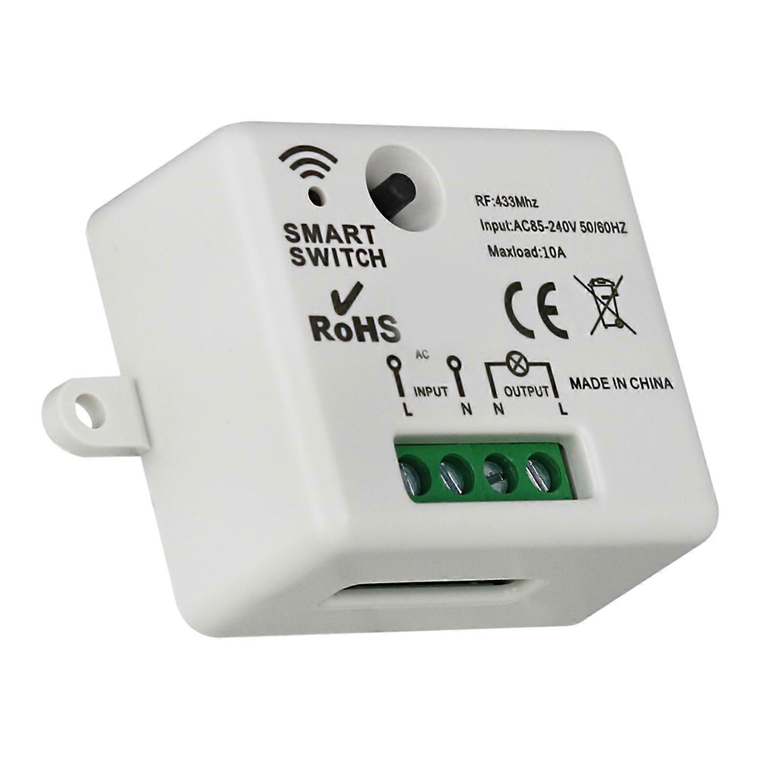 220V Single Channel Remote Switches Light Panel Curtain Controllers Receiver Easy & Quick Installation Multicolor