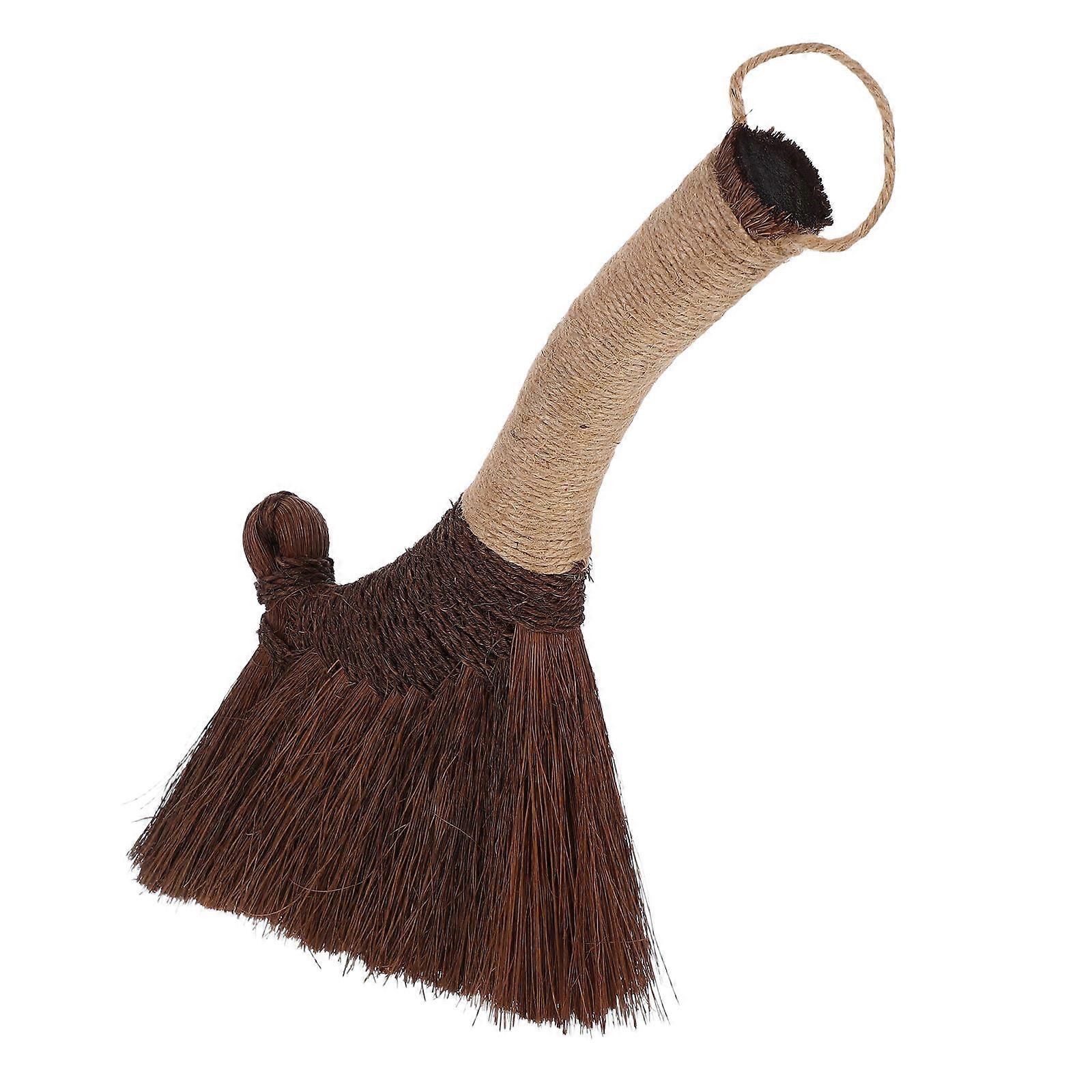 Small Handheld Grass Broom Desktop Cleaning Brush for Dust Removal
