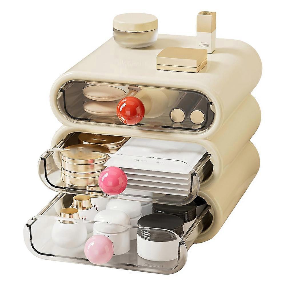 Three-Layer Drawer Storage Box White