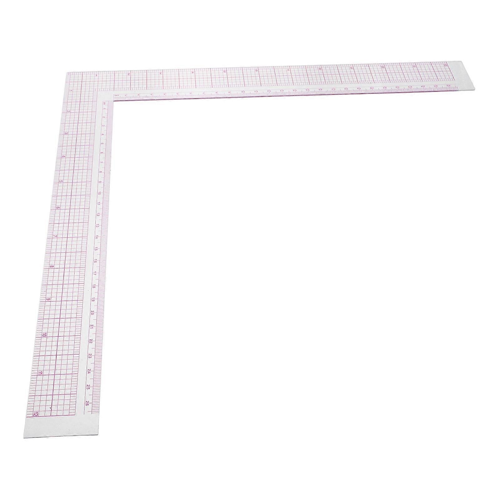 Ergonomic Tailor Measuring Tool L Shape Ruler For Pattern Design 12.58X12.58X0.04in High Precision Measuring Tool 1Set