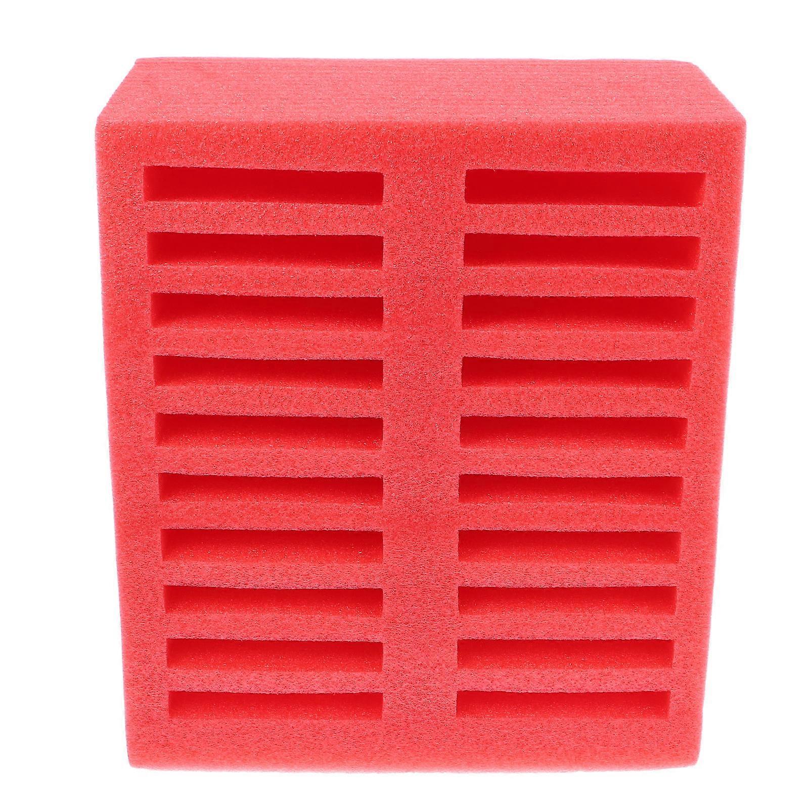 Phone Organizer Mobile Holder for Storage with Multi Compartment Red Cotton Case