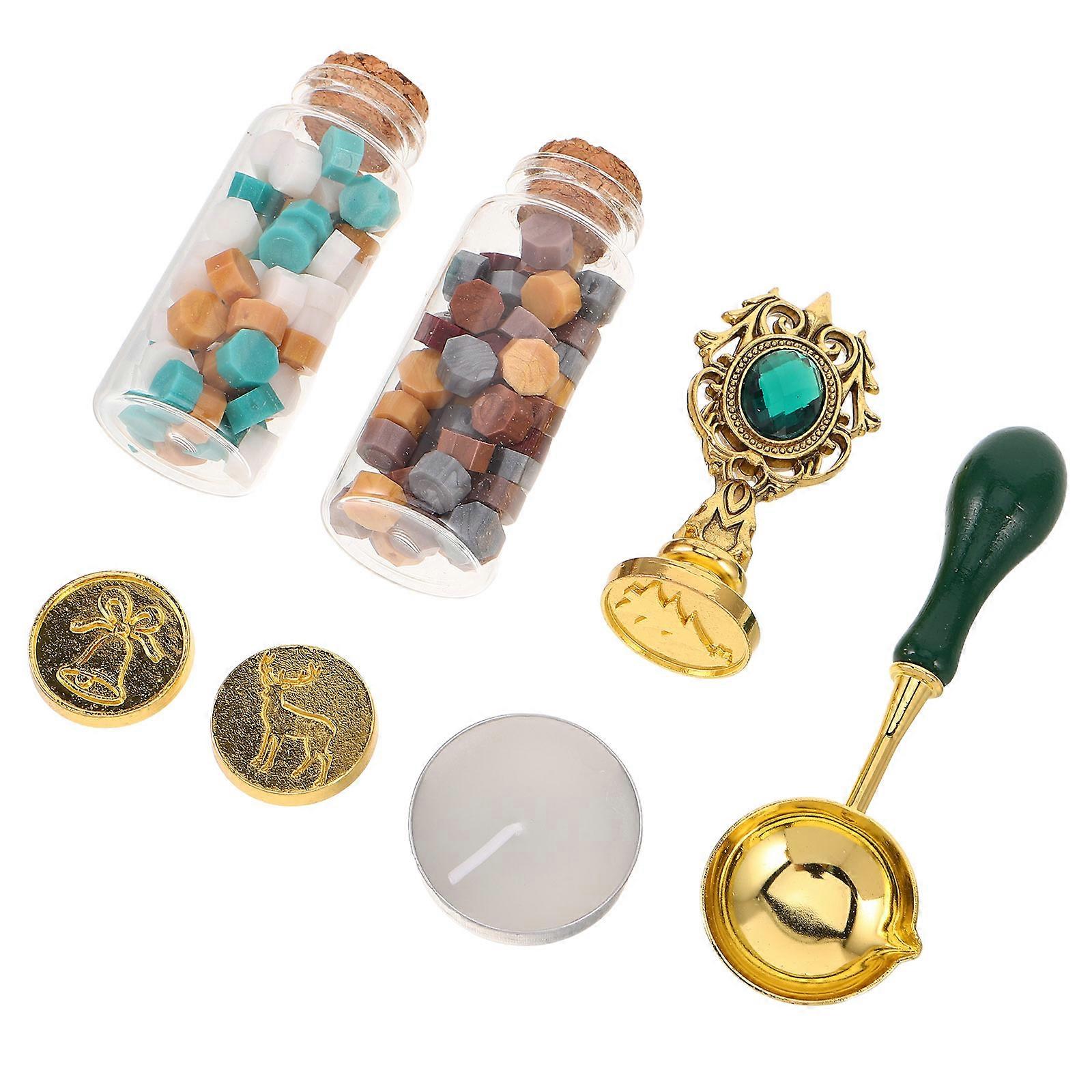 Christmas Wax Seal Stamp 1Set for Decor with Complete Kit Tools and Box Included