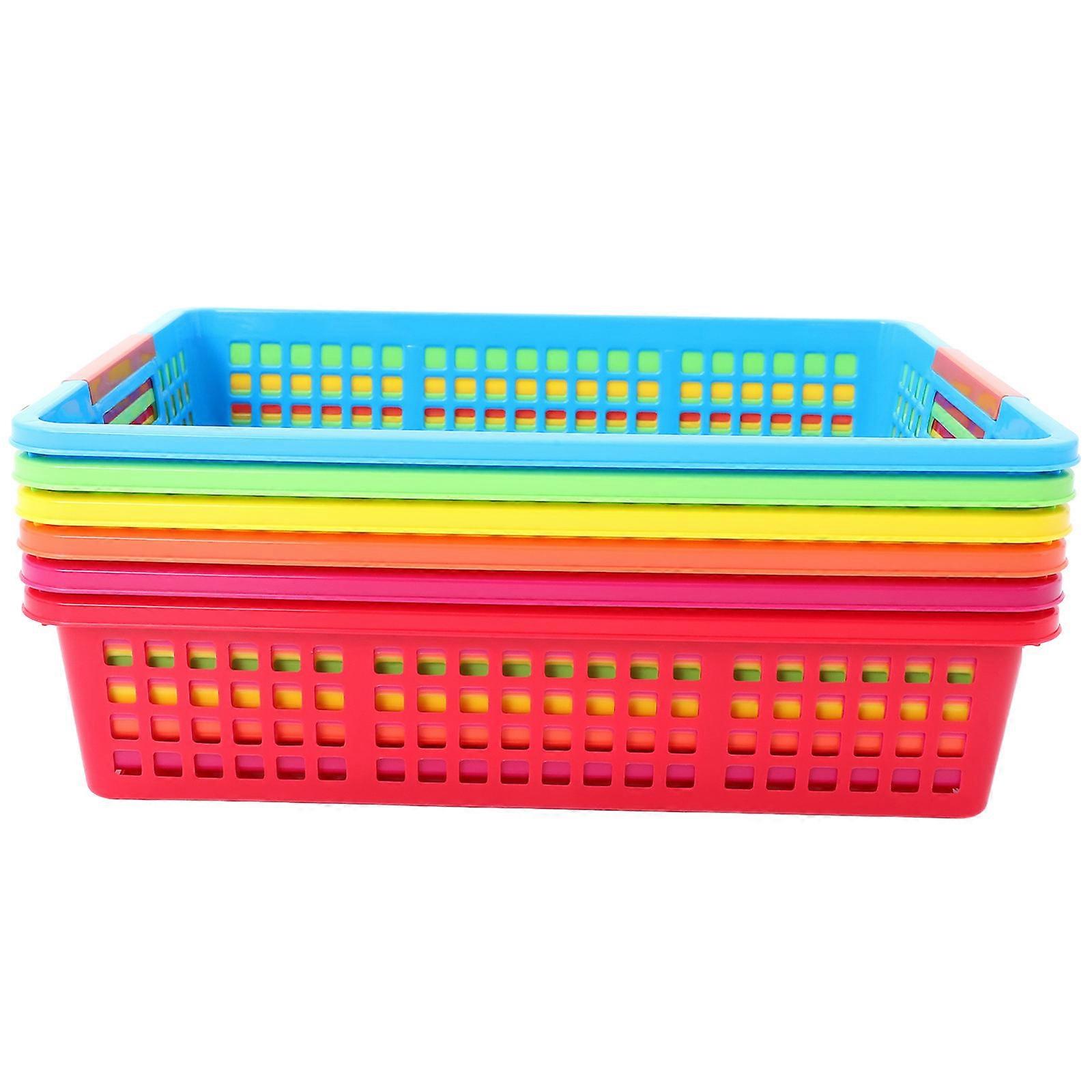 Assorted Color Storage Baskets for Organization Made of PP Material 6pcs