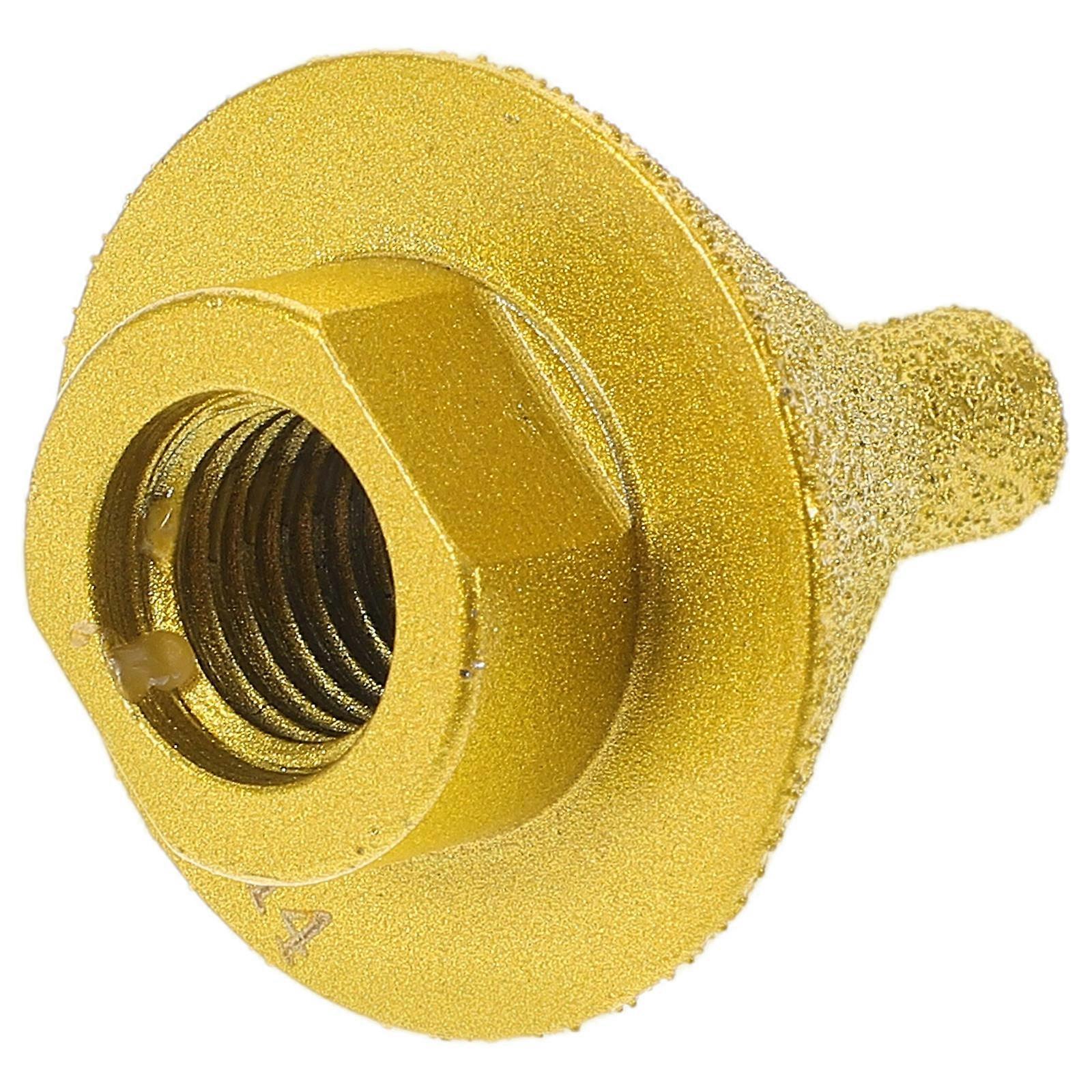 Efficient Chamfer Edging Drill Bit For Stone Processing With Hole Enlargement Feature In Golden Color 1Pcs