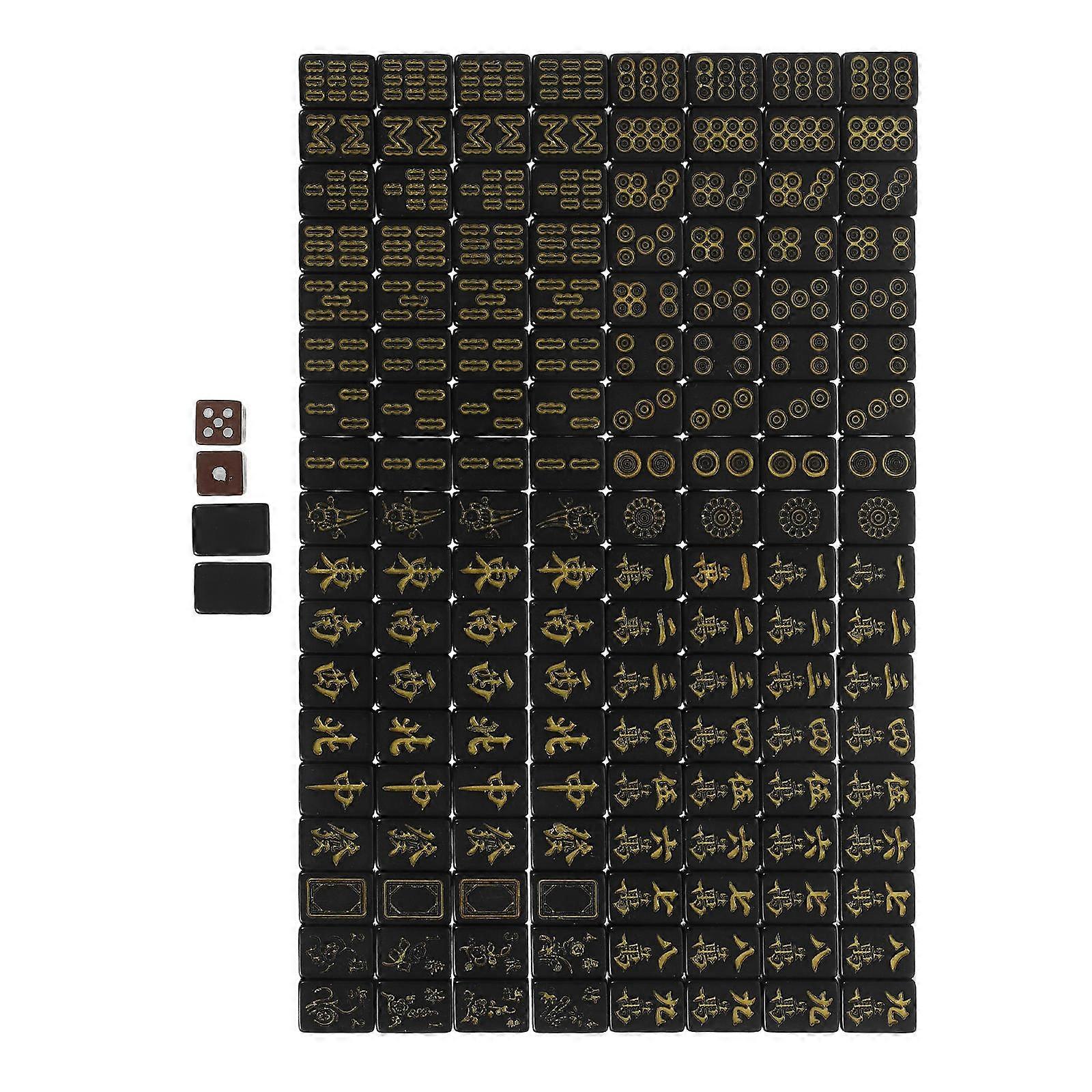 Travel Table Game Mahjong Portable Mini Mahjong Set Compact Design For Outdoor Gatherings Assorted Color 1Set