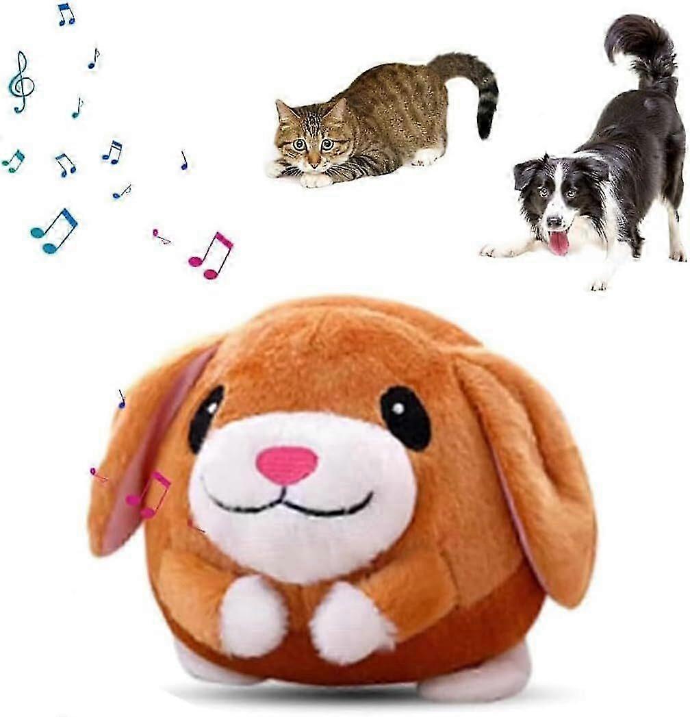 Interactive Pet Toy with Squeaky Sounds and Bouncing Motion for Dogs Cats