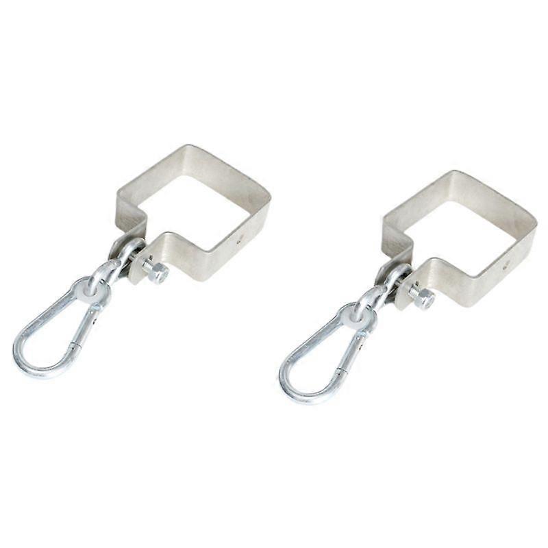 Square Linkage Swing Hook Spring Buckle Hook 2 Pack