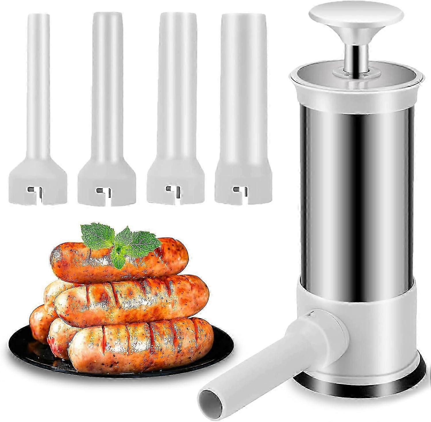Sausage Stuffer with 4 Different Sizes Stuffing Tubes, Fast Sausage Filling
