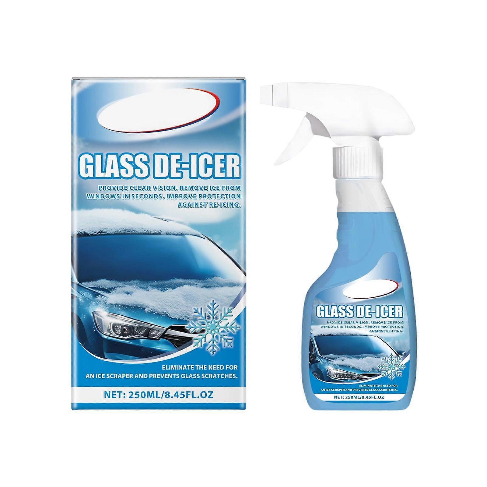 Windshield Deicer Spray with AntiFog, Rapid Ice Removal for Car Windows, Safe on All Glass