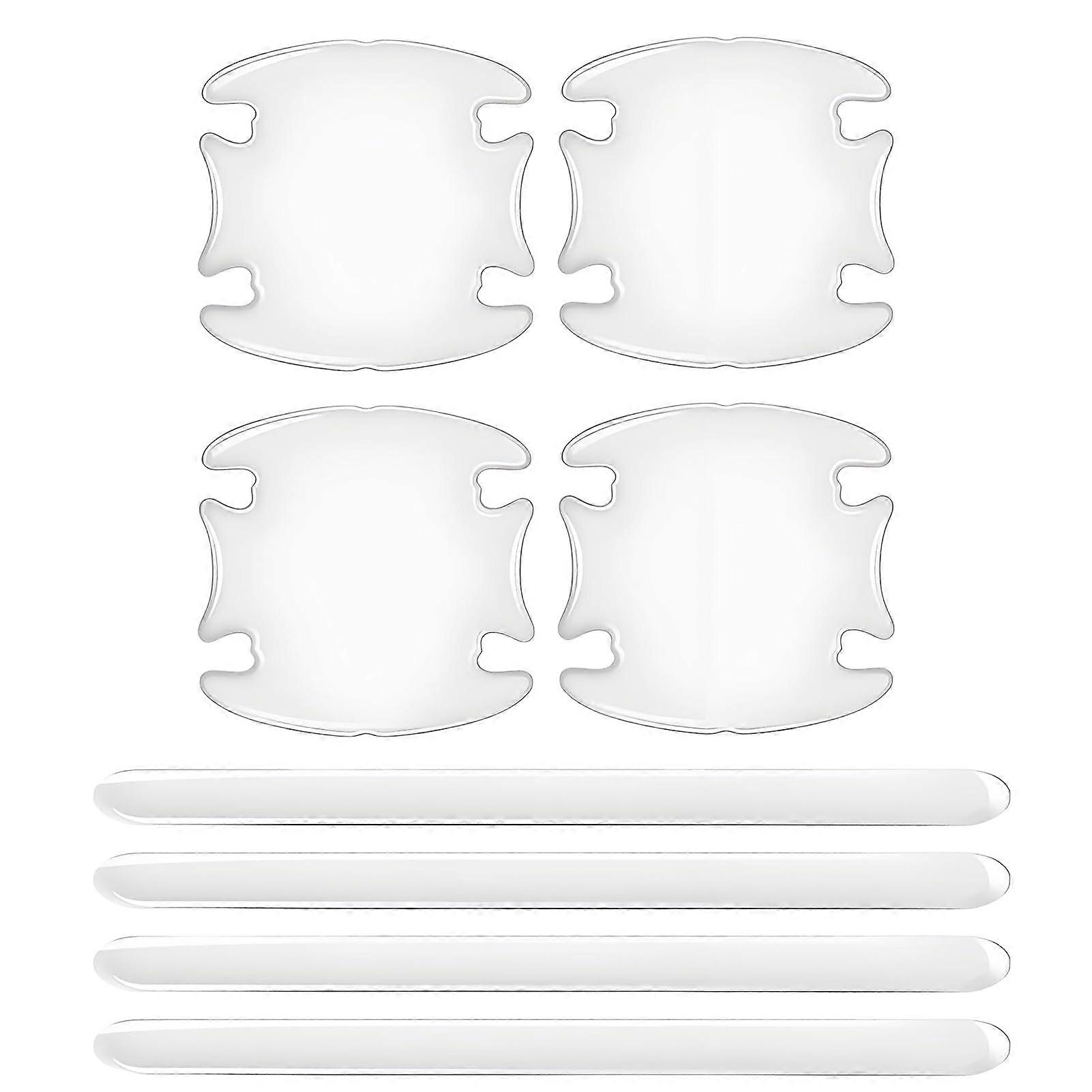 Car Door Handle Protector 8 Pcs Transparent Scratch Guard Stickers Waterproof Universal Fit
