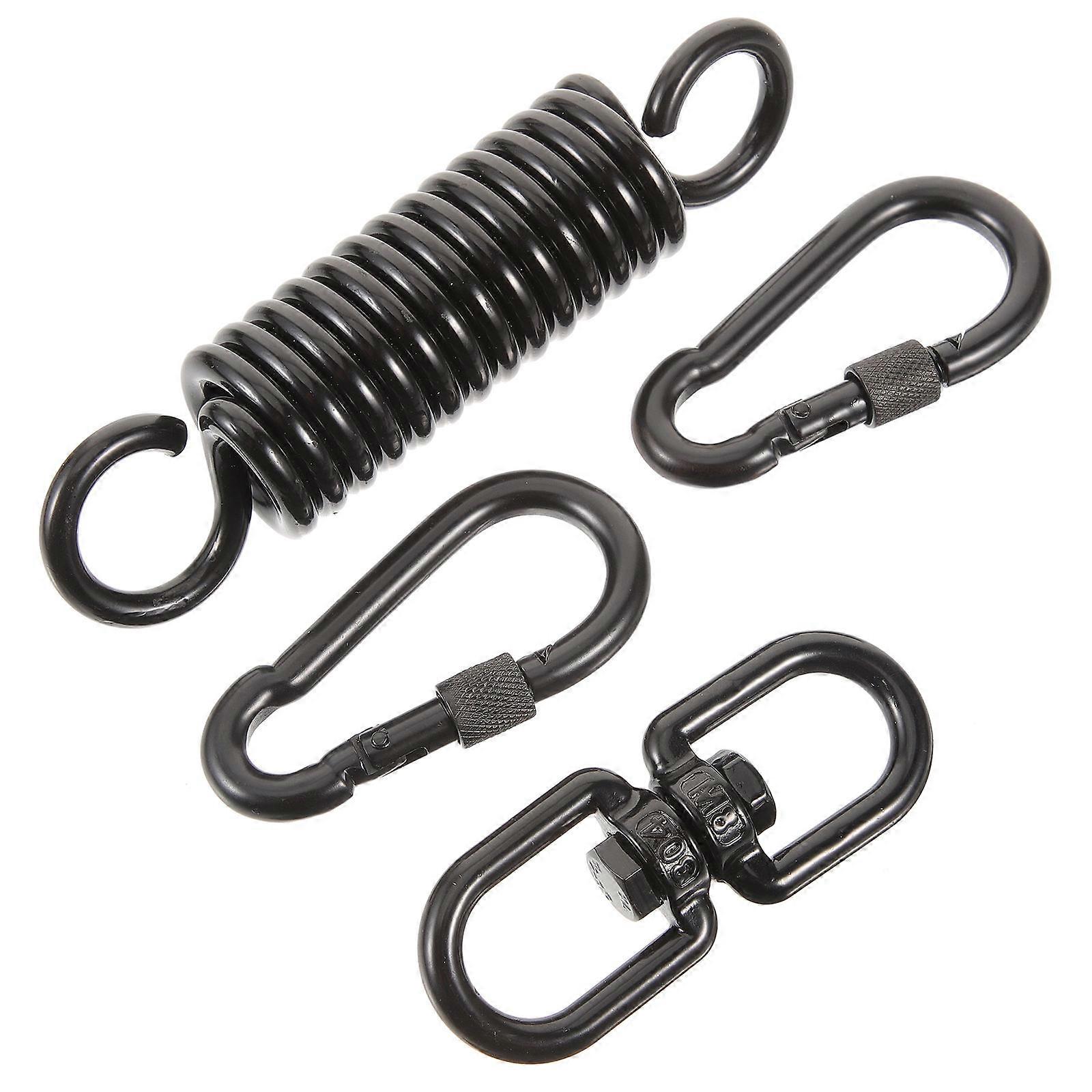 Black Carbon Steel Swing Spring Set for Hanging Use with 360° Rotation 1 Set