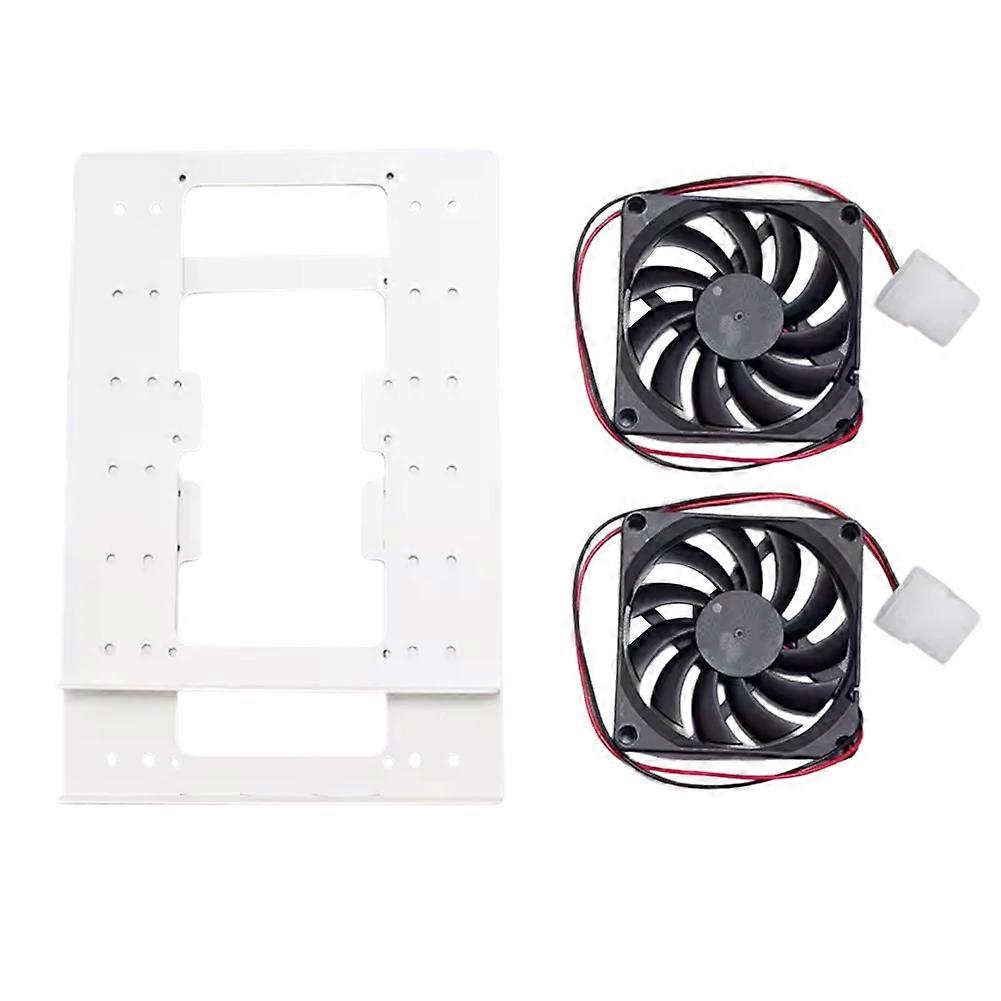 Chassis Built-in 6F Mechanical Hard Disk Bracket 3.5 Hard Disk Superimposed Expansion Fan Cooling for PC Case White,A