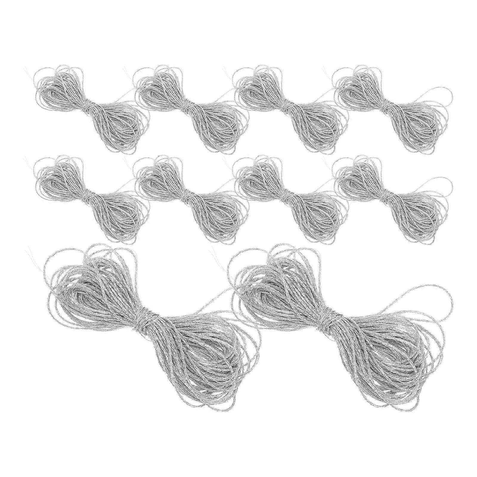 Silver Polyester Embroidery Thread for Sewing with 12Pcs Practical Threads