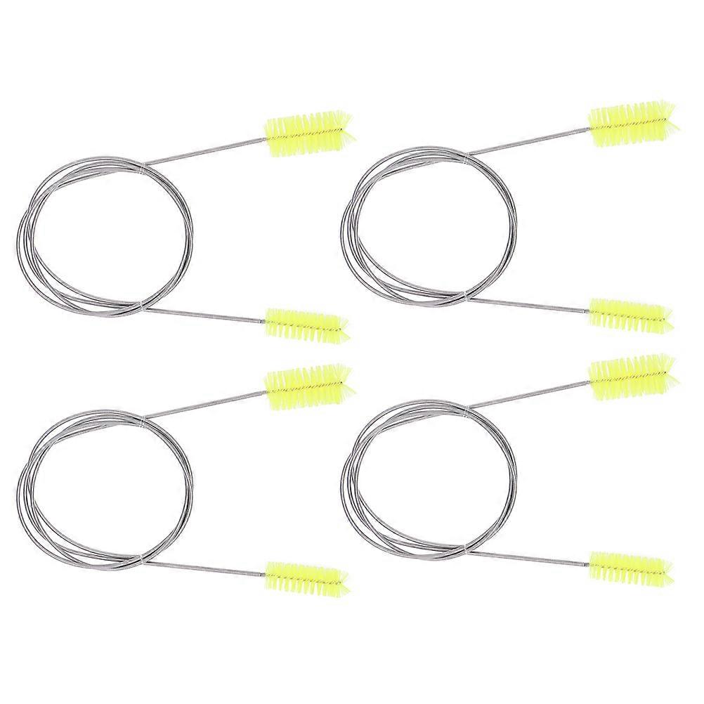 Double Ended Elastic Spring Nylon Cleaner 4Pcs Designed For Aquarium Maintenance With Assorted Color Structure For Effective Pipe Cleaning