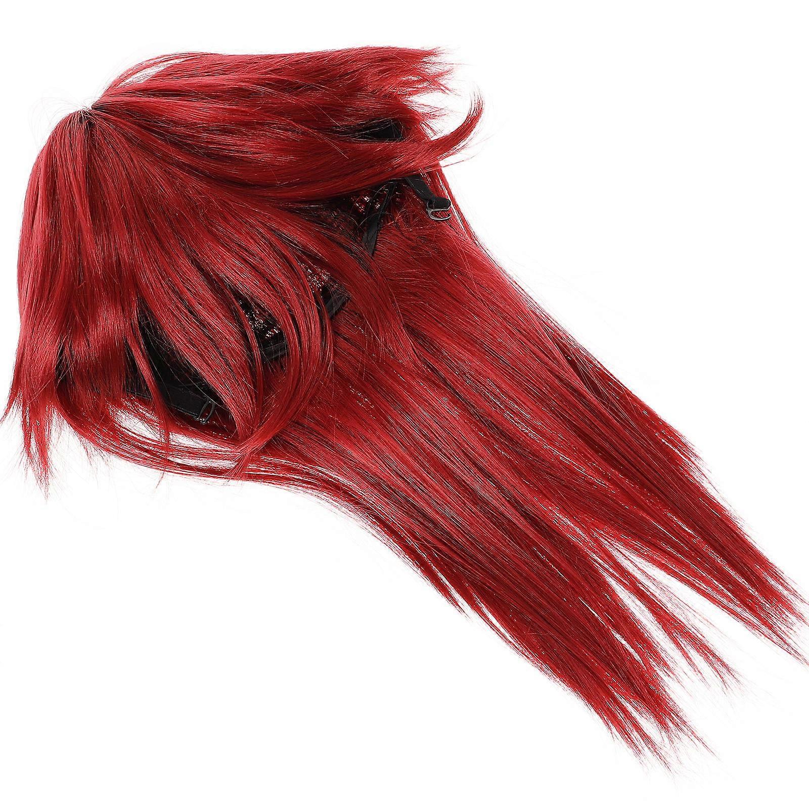 Rosy Wig Long Wig for Men Cosplay Durable High Temperature Wire